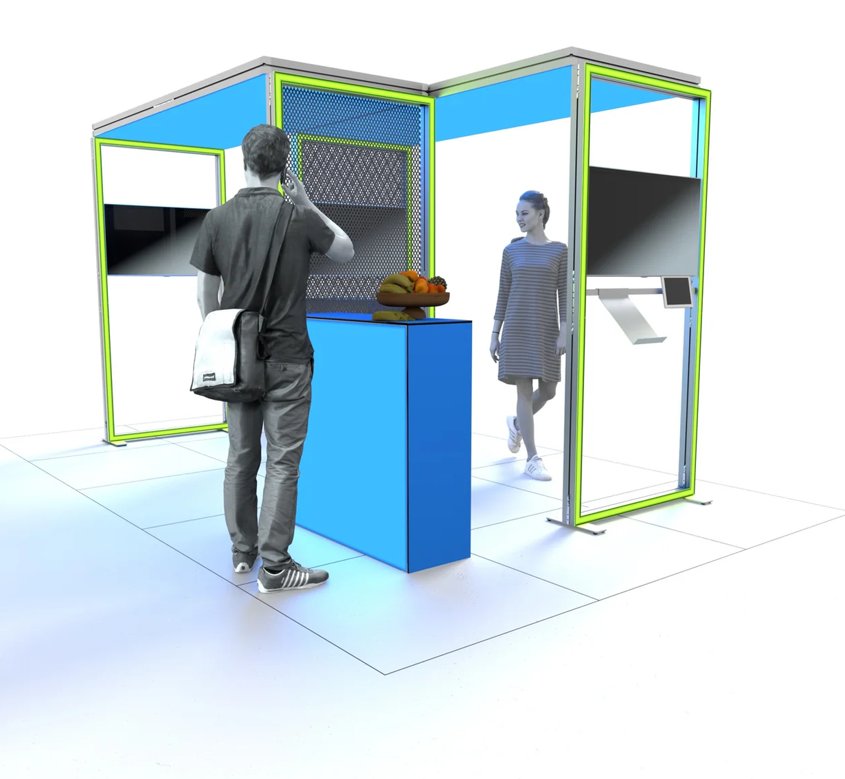 Mobiler Messestand LED - Set Mila - MODULAP ONE