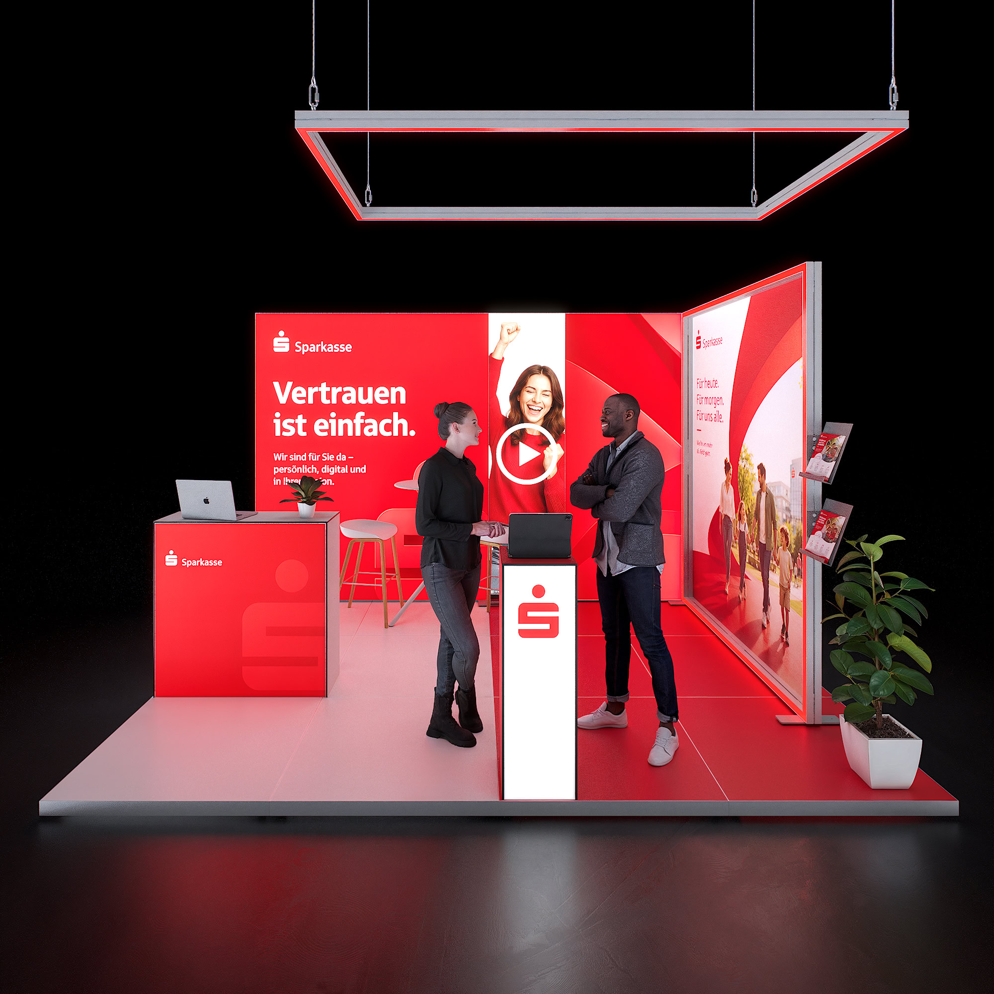 Mobiler Messestand LED - inkl. Videowall - SET 03