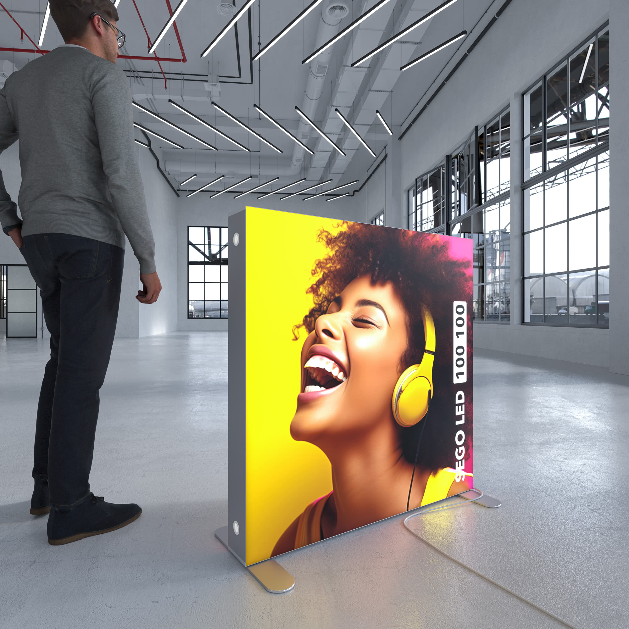 LED Messewand Highlight SEGO – B 100 x H 100 cm