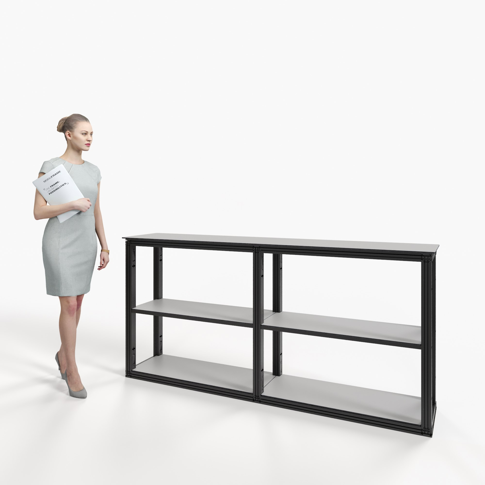 Messetheke Moduframe - 200 cm