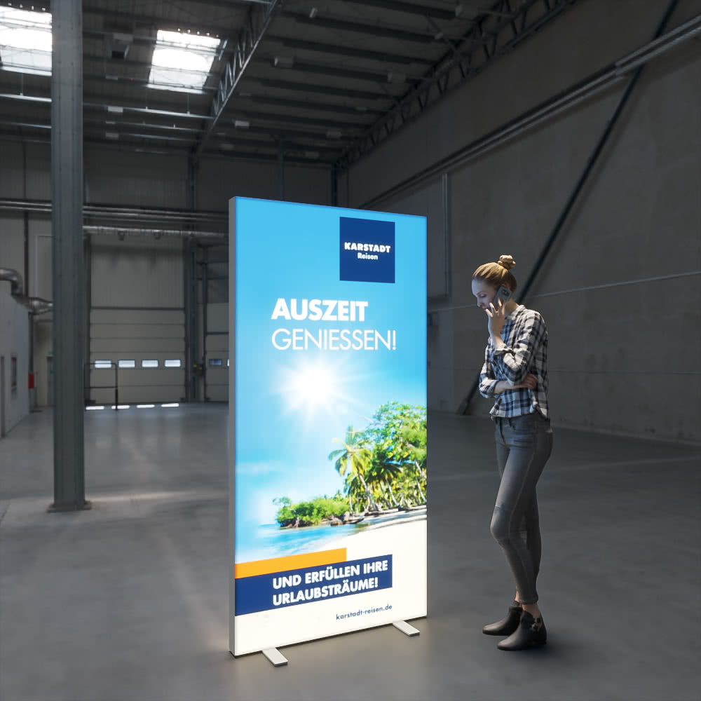 Messewand LED Budget - B 100 x H 200 cm