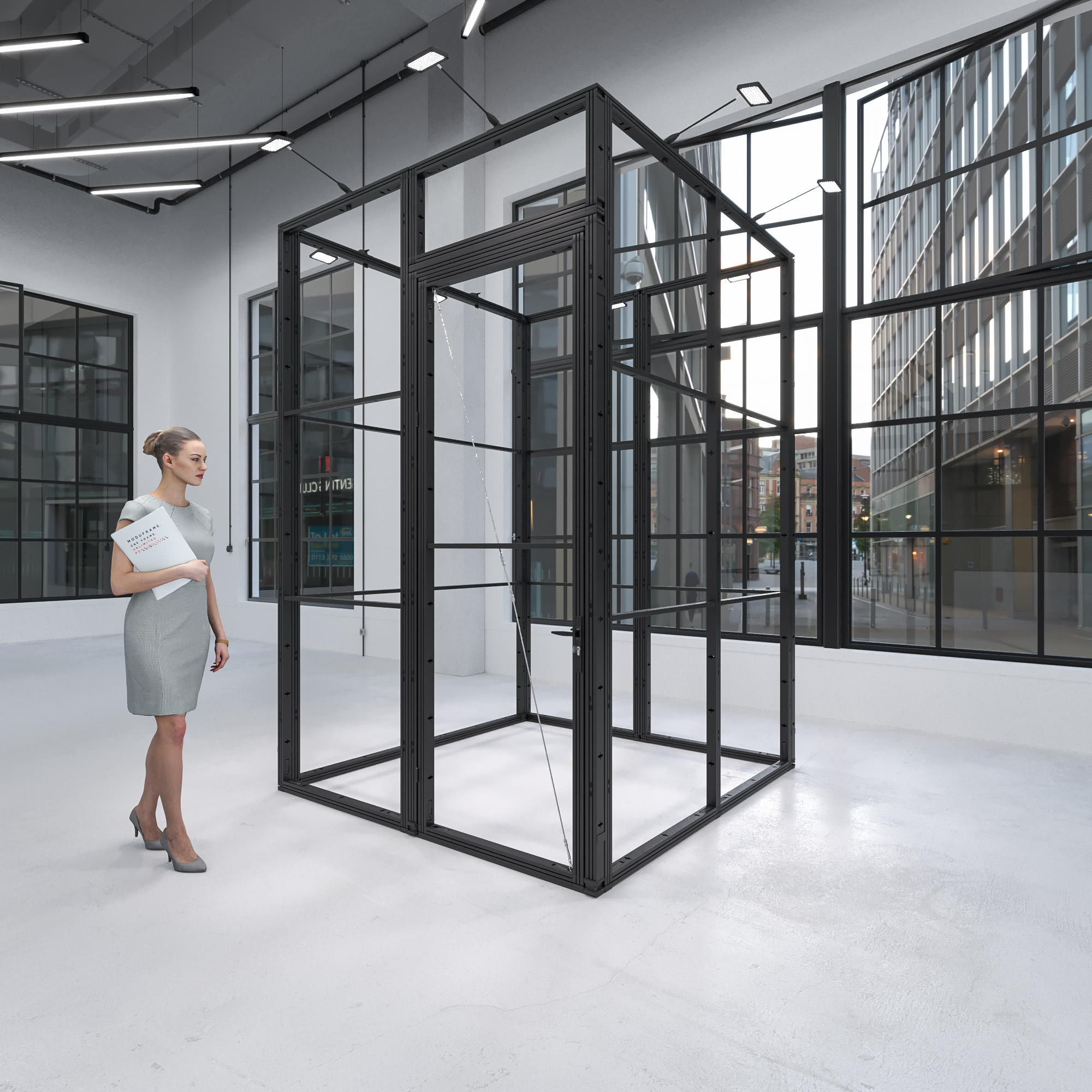 Messewand Moduframe Kabine B 200 x H 300 x T 200 cm