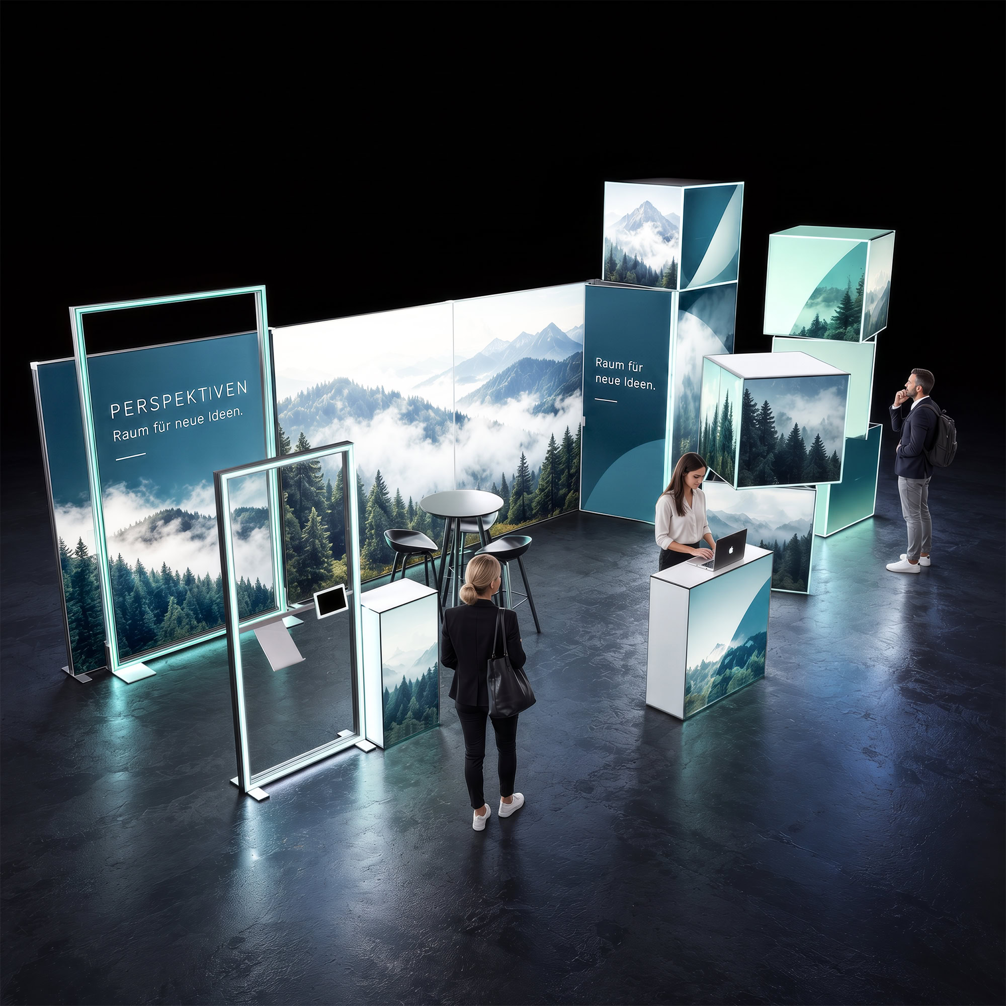 Mobiler Messestand LED - Set Xenia - MODULAP ONE