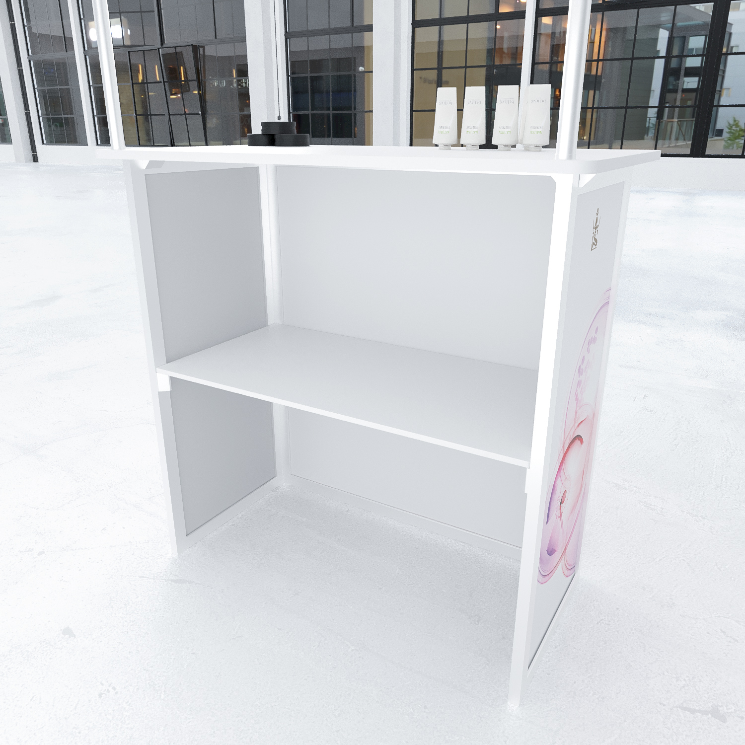 Promotiontheke gerade  mit Topschild