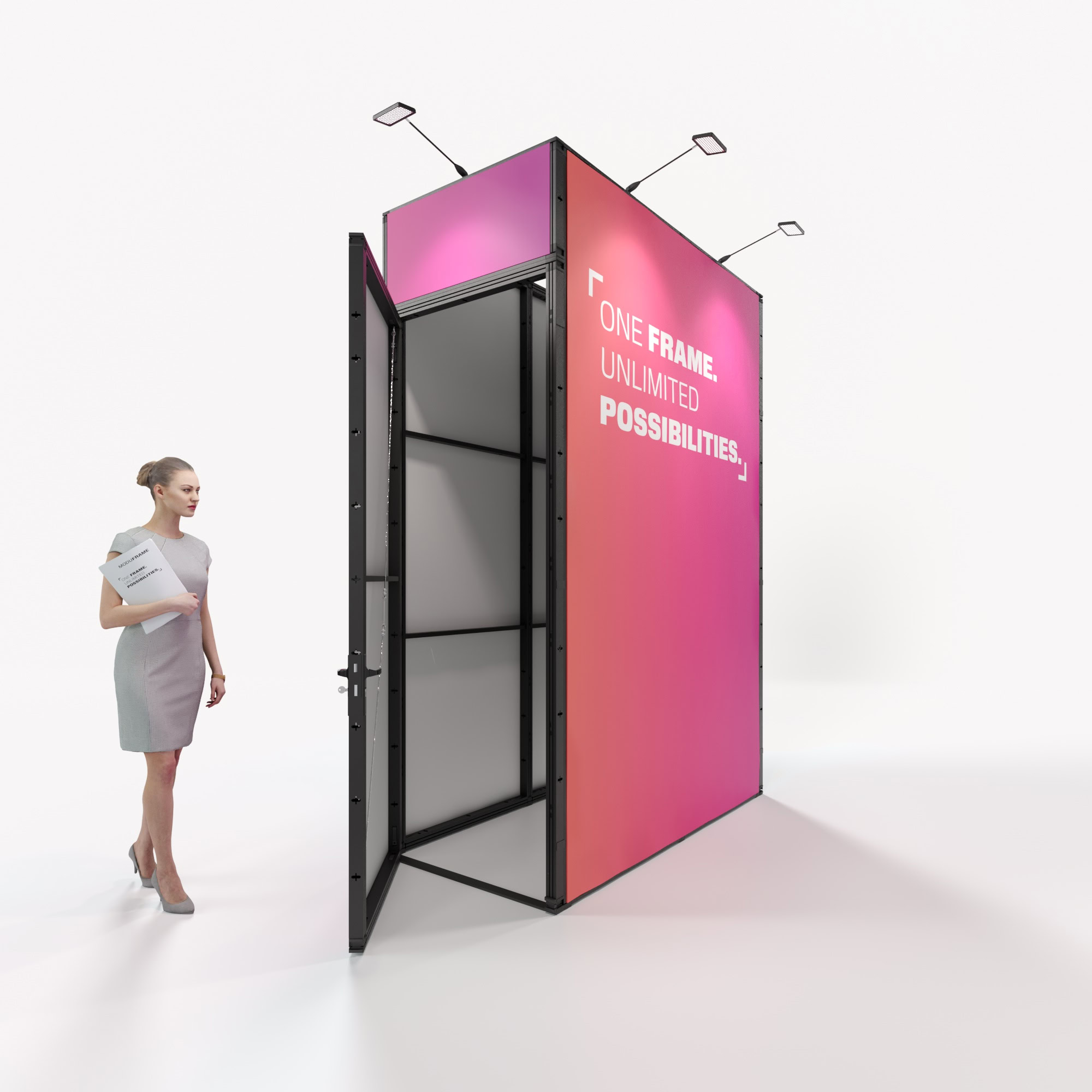 Messewand Moduframe Kabine B 100 x H 300 x T 200 cm