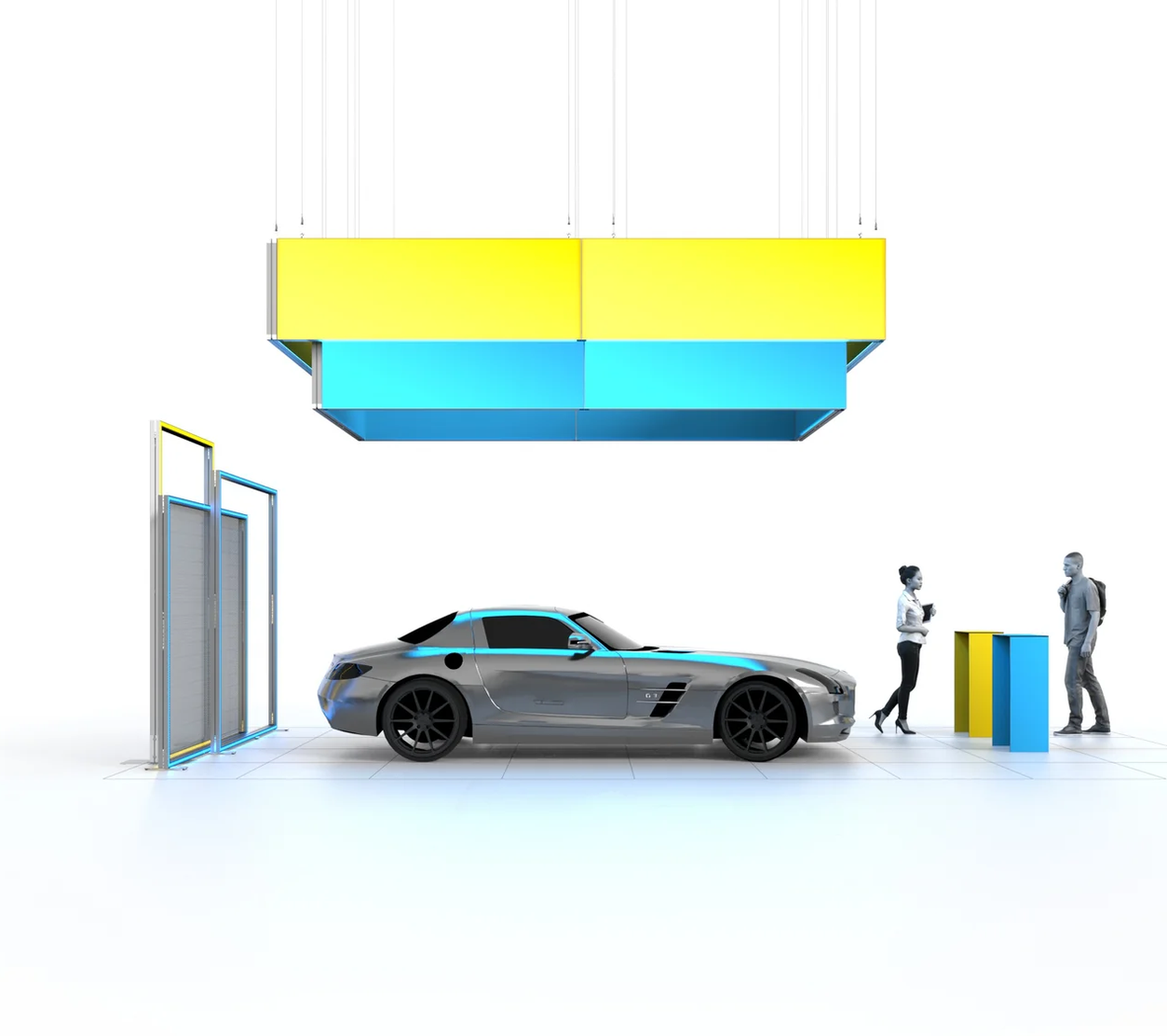 Mobiler Messestand LED - Set Finja - MODULAP ONE
