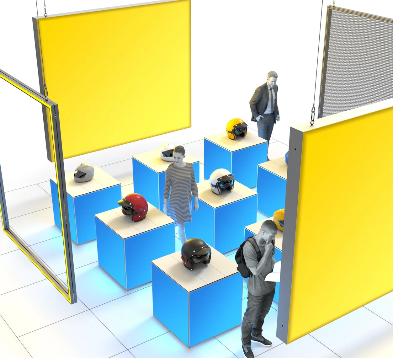 Mobiler Messestand LED - Set Amira - Modulap BIG ONE