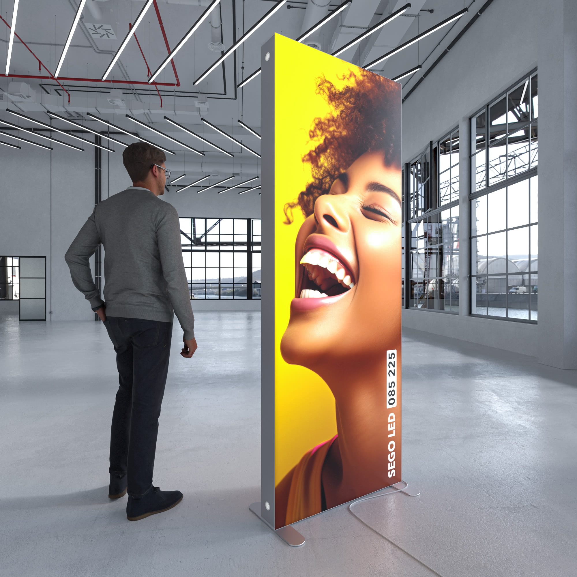 LED Messewand Highlight SEGO – B 85 x H 225 cm