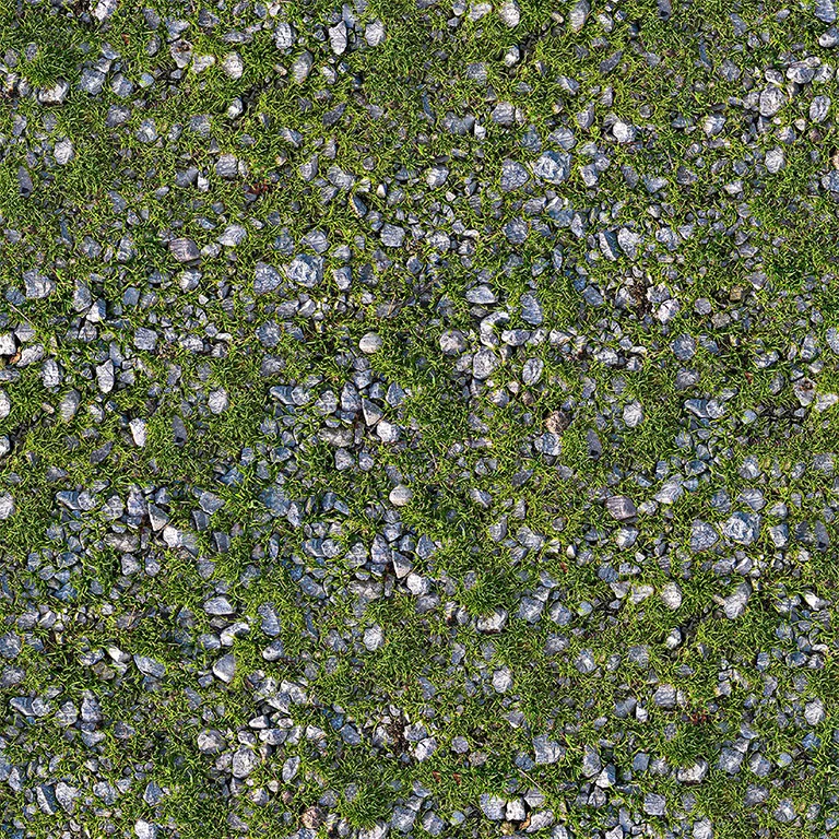 Kieselsteine im Gras