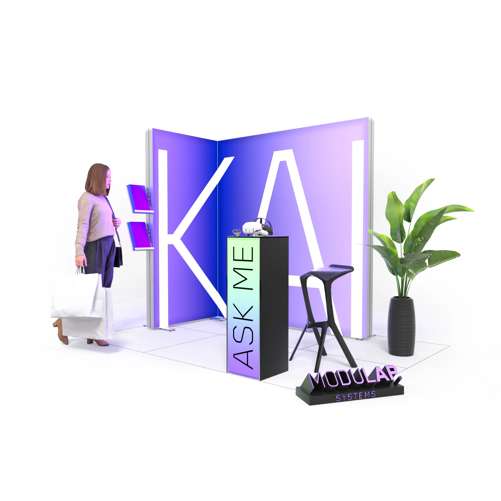 Mobiler Messestand LED - Set Kai - MODULAP NEXT AP120N