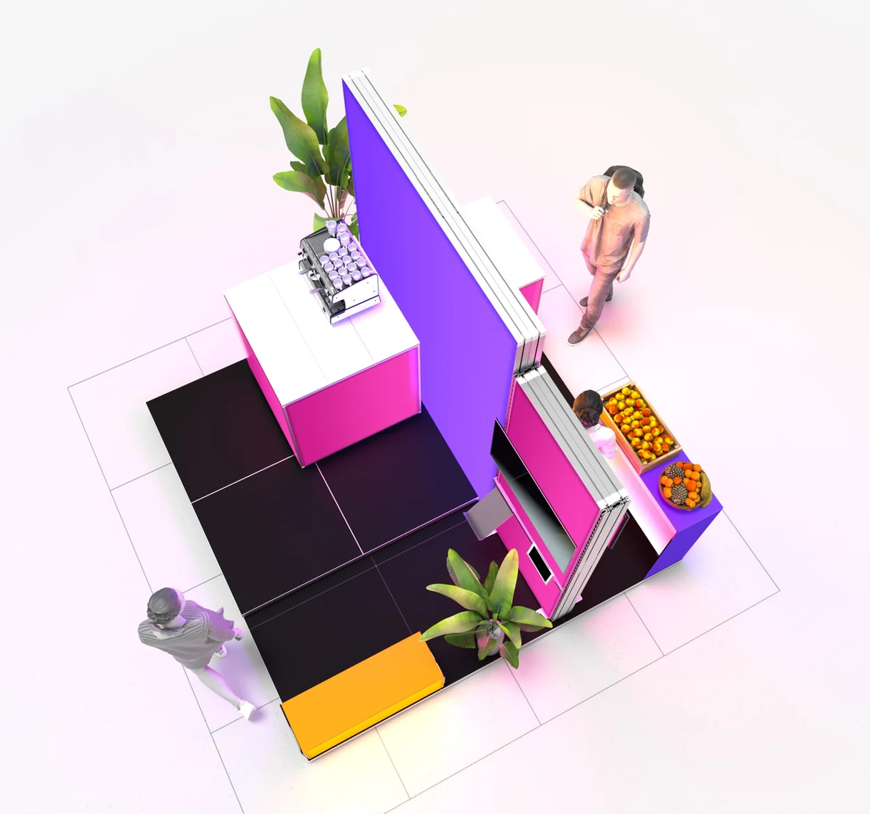 Mobiler Messestand LED - Set Liv - MODULAP ONE