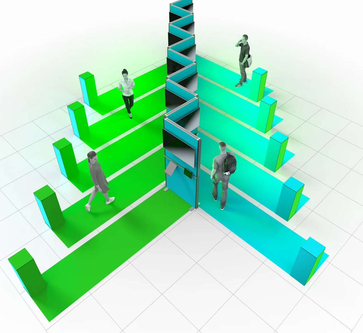 Mobiler Messestand LED - Set Jonas - MODULAP ONE