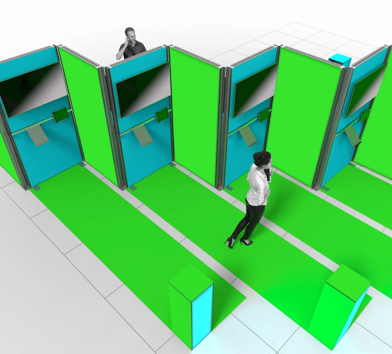 Mobiler Messestand LED - Set Jonas - MODULAP ONE