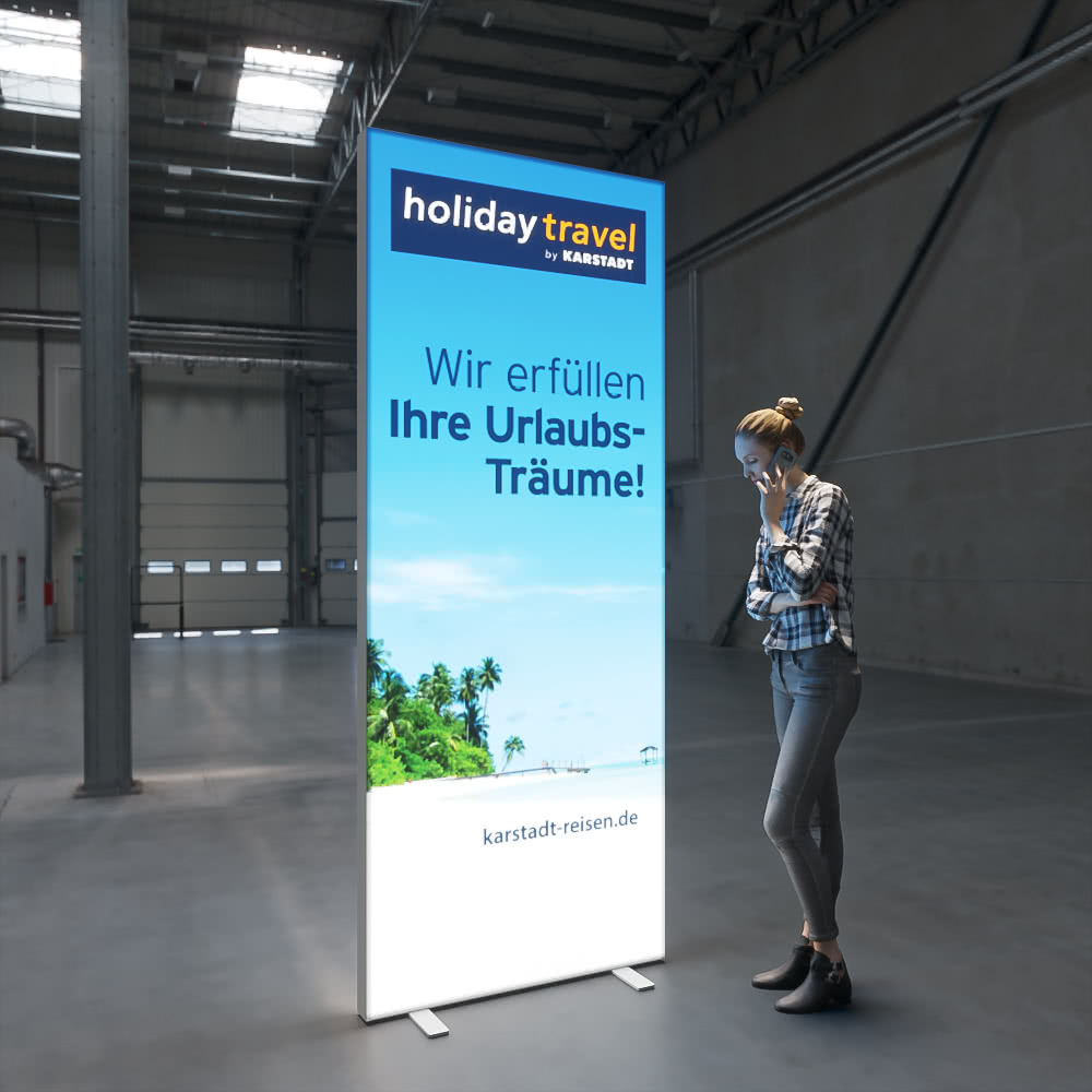 Messewand LED Budget - B 100 x H 250 cm