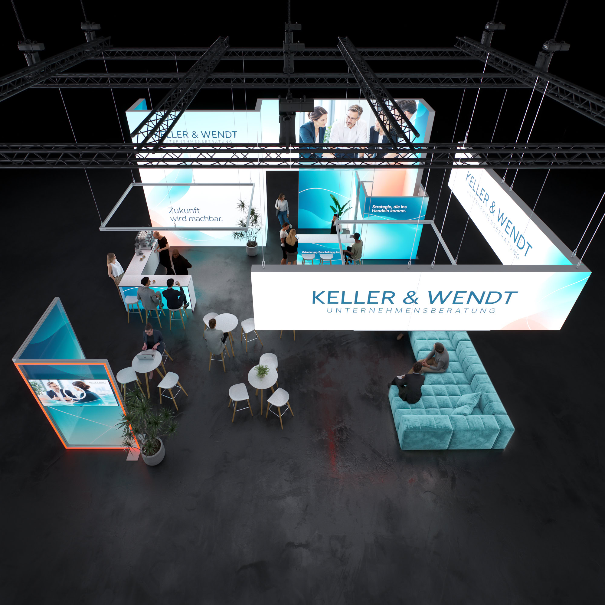 Mobiler Messestand LED - Set 09 - Modulap BIG ONE