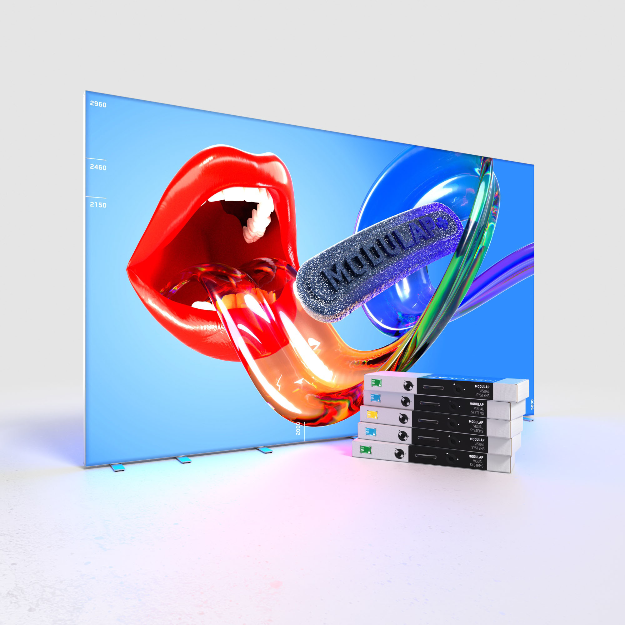 LED Lightbox - AP120 - MODULAP ONE Next - Systembreite 500 - 575 cm