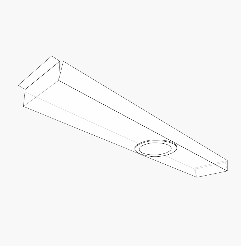 Brückenunterleuchtung passend für Messeswand Moduframe