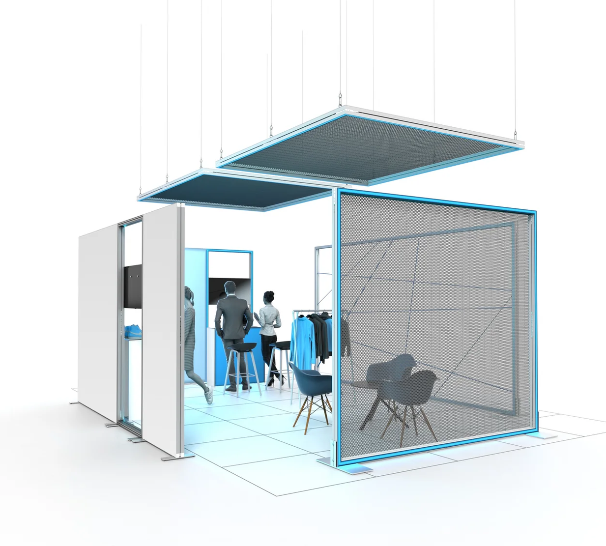 Mobiler Messestand LED - Set Jan - MODULAP ONE