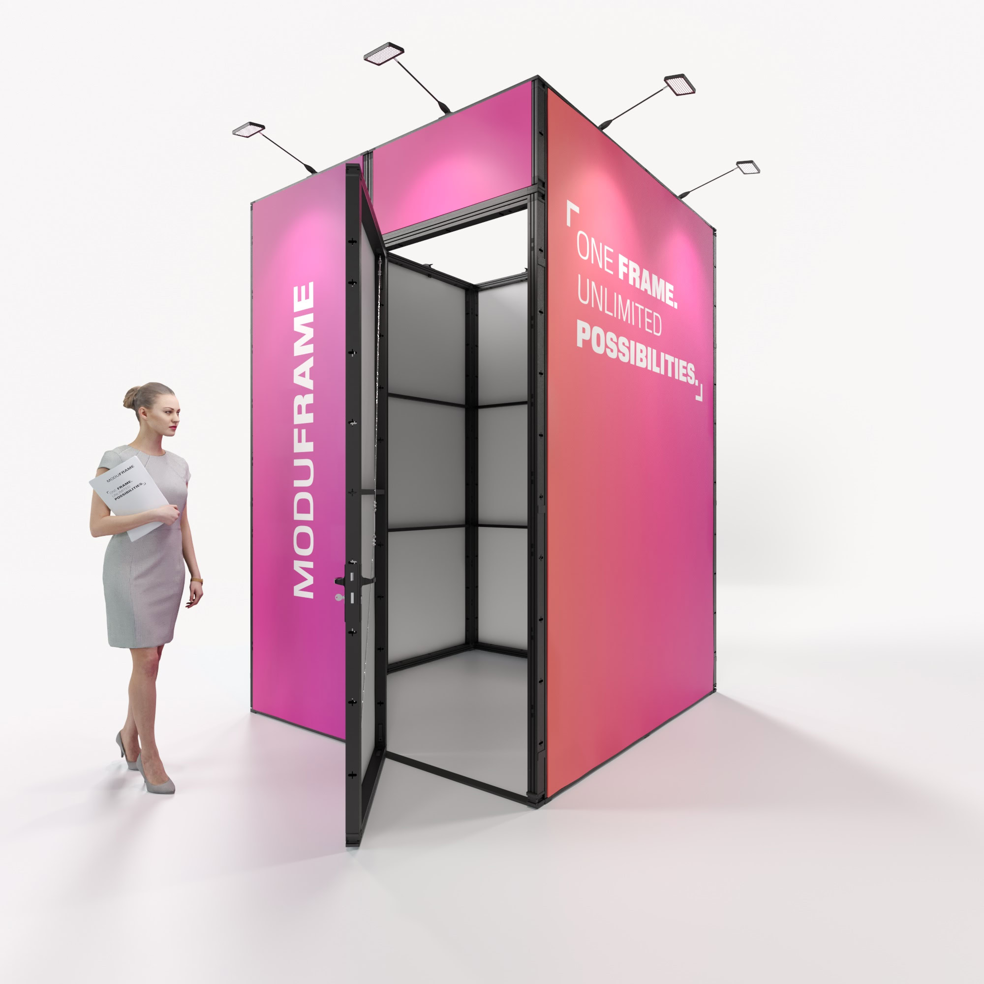 Messewand Moduframe Kabine B 200 x H 300 x T 200 cm