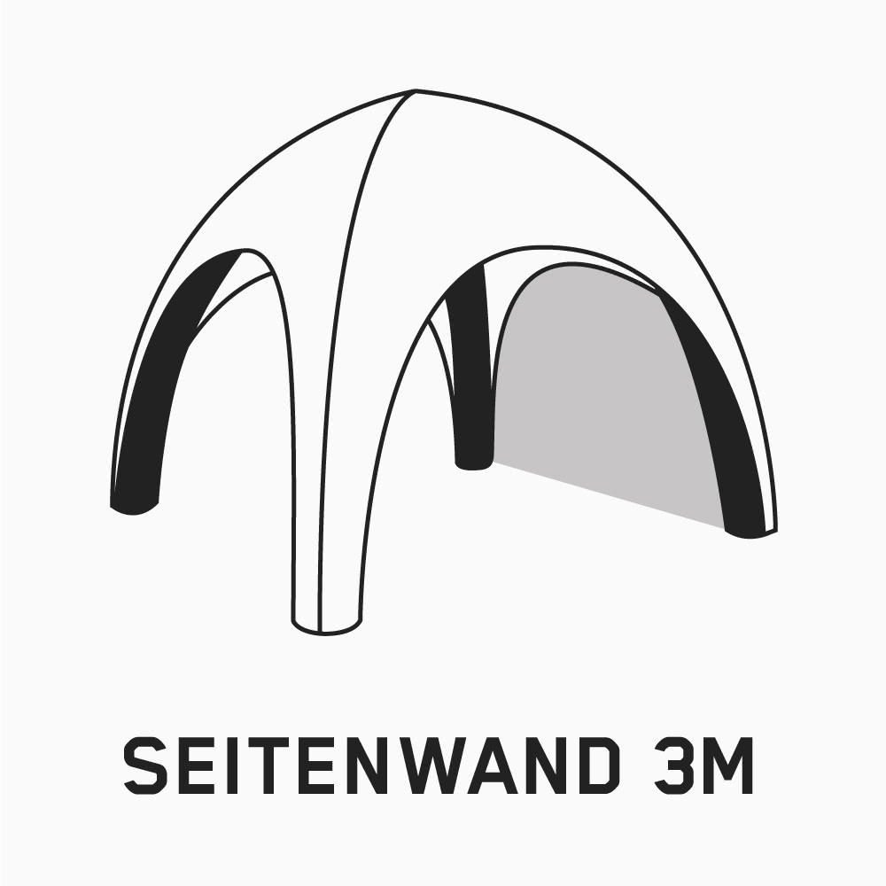 Seitenwand passend für aufblasbares Zelt Airtent Premium 3m