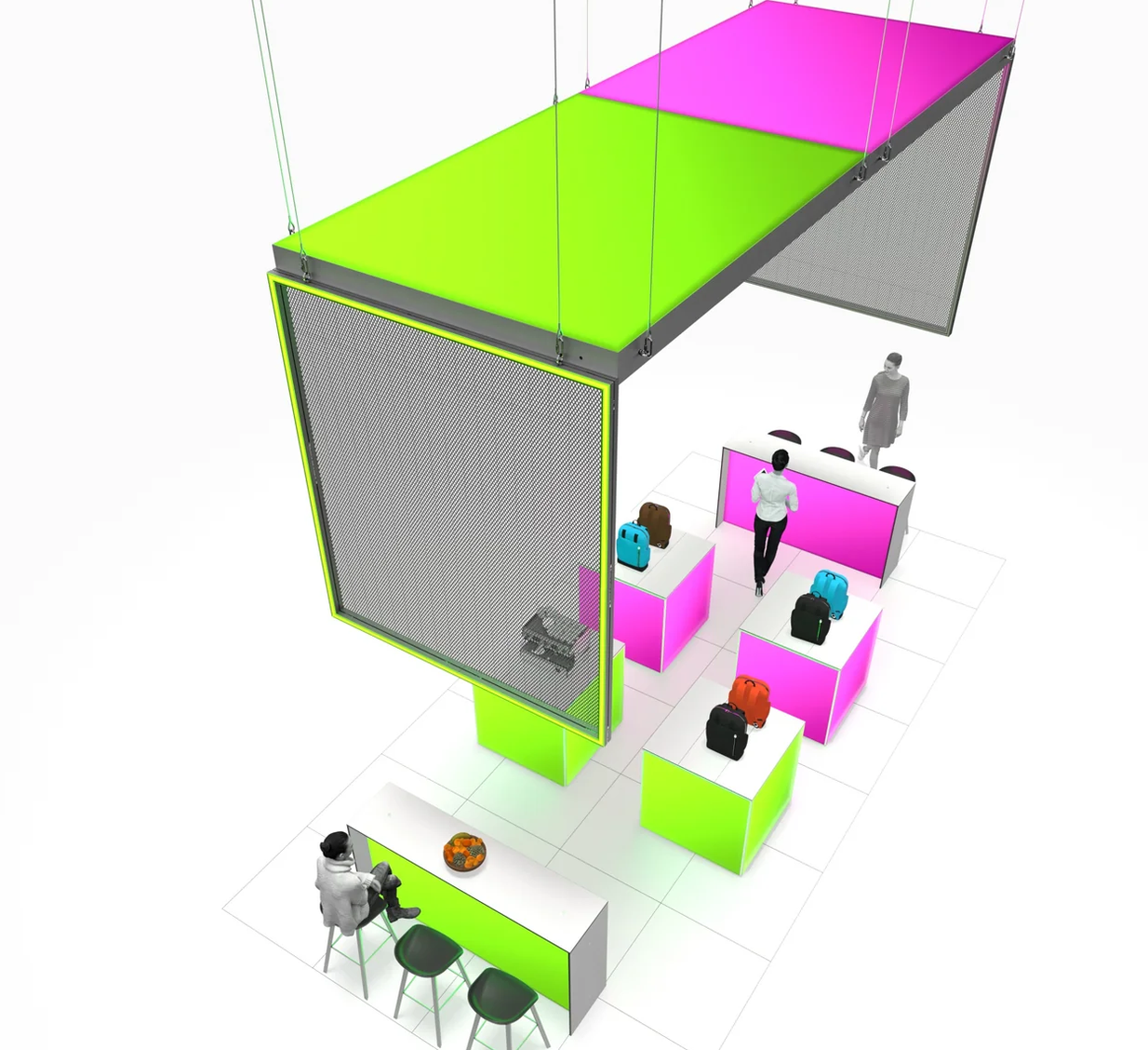 Mobiler Messestand LED - Set Antonia - MODULAP BIG ONE