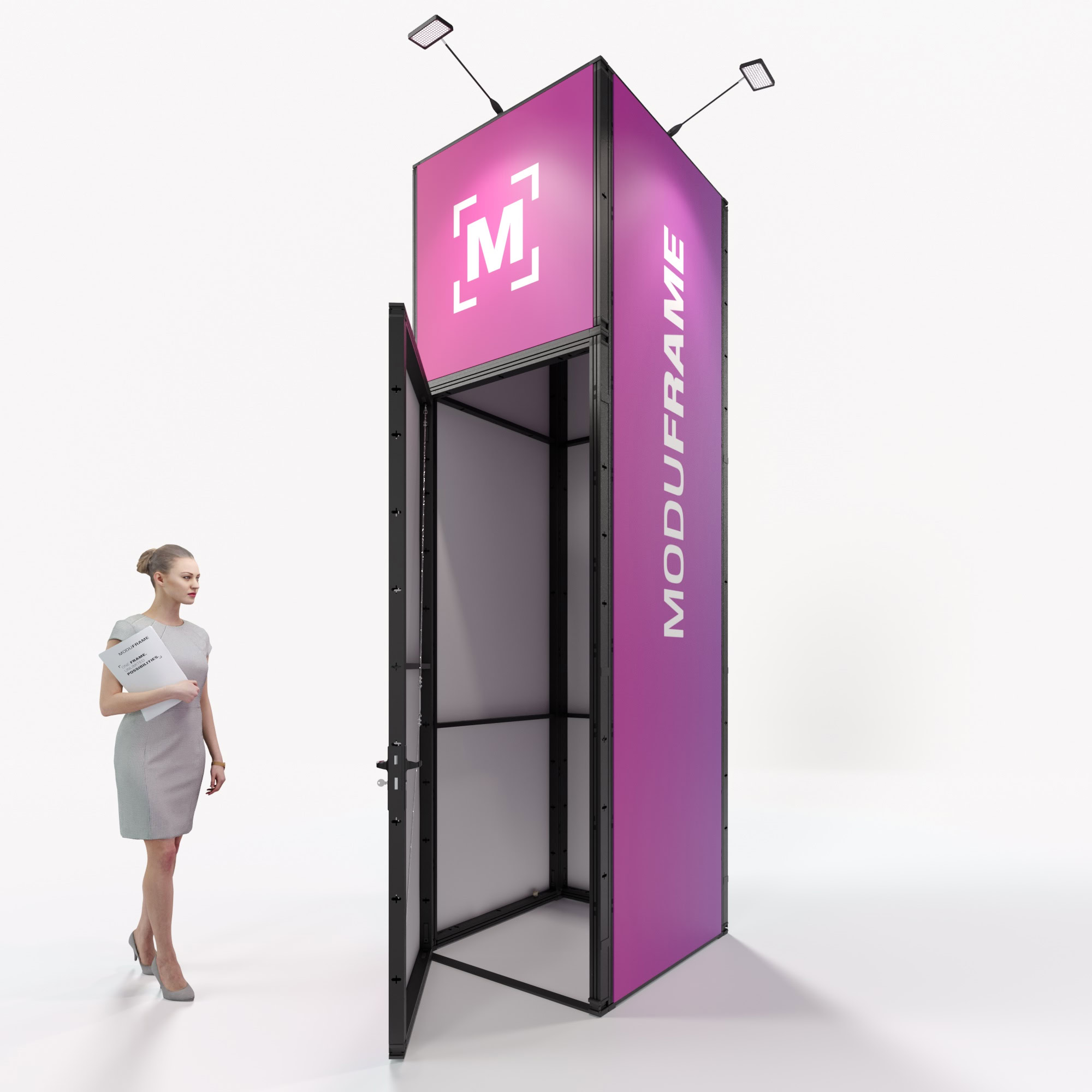 Messewand Moduframe Kabine B 100 x H 350 x T 100 cm