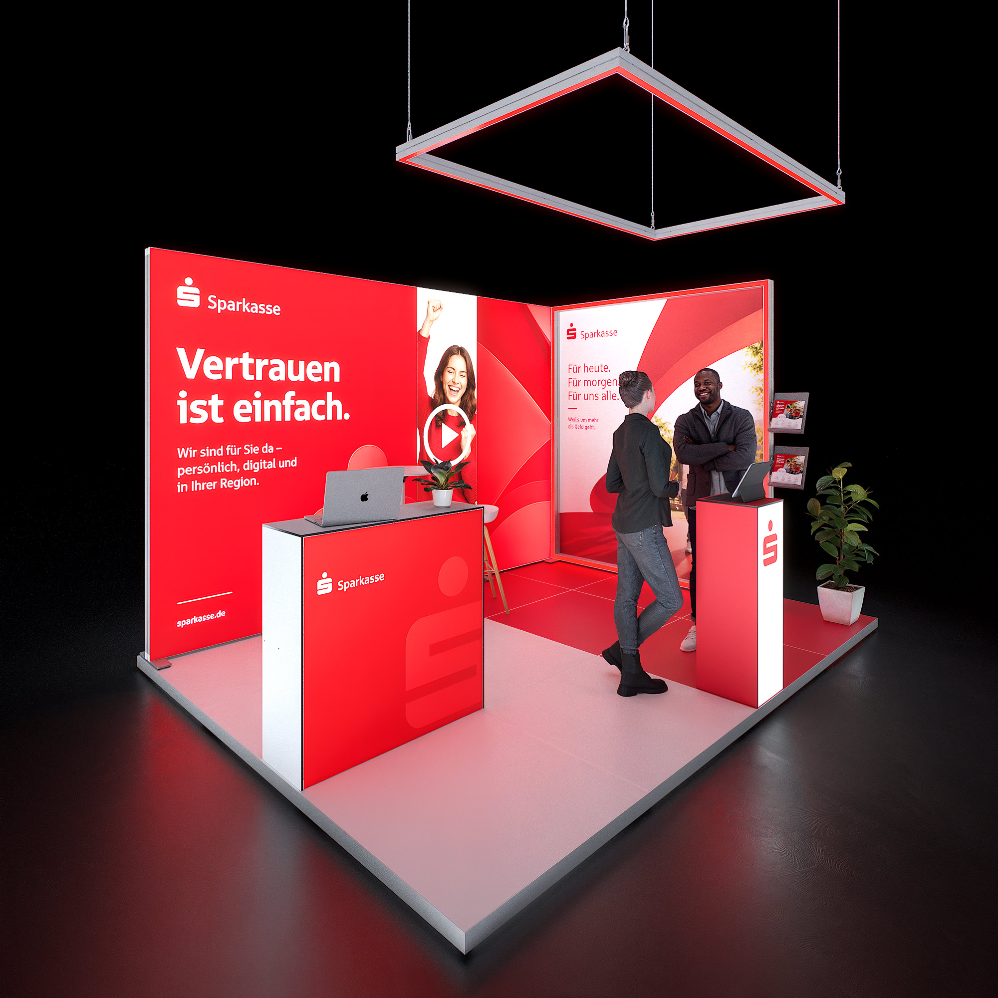 Mobiler Messestand LED - inkl. Videowall - SET 03