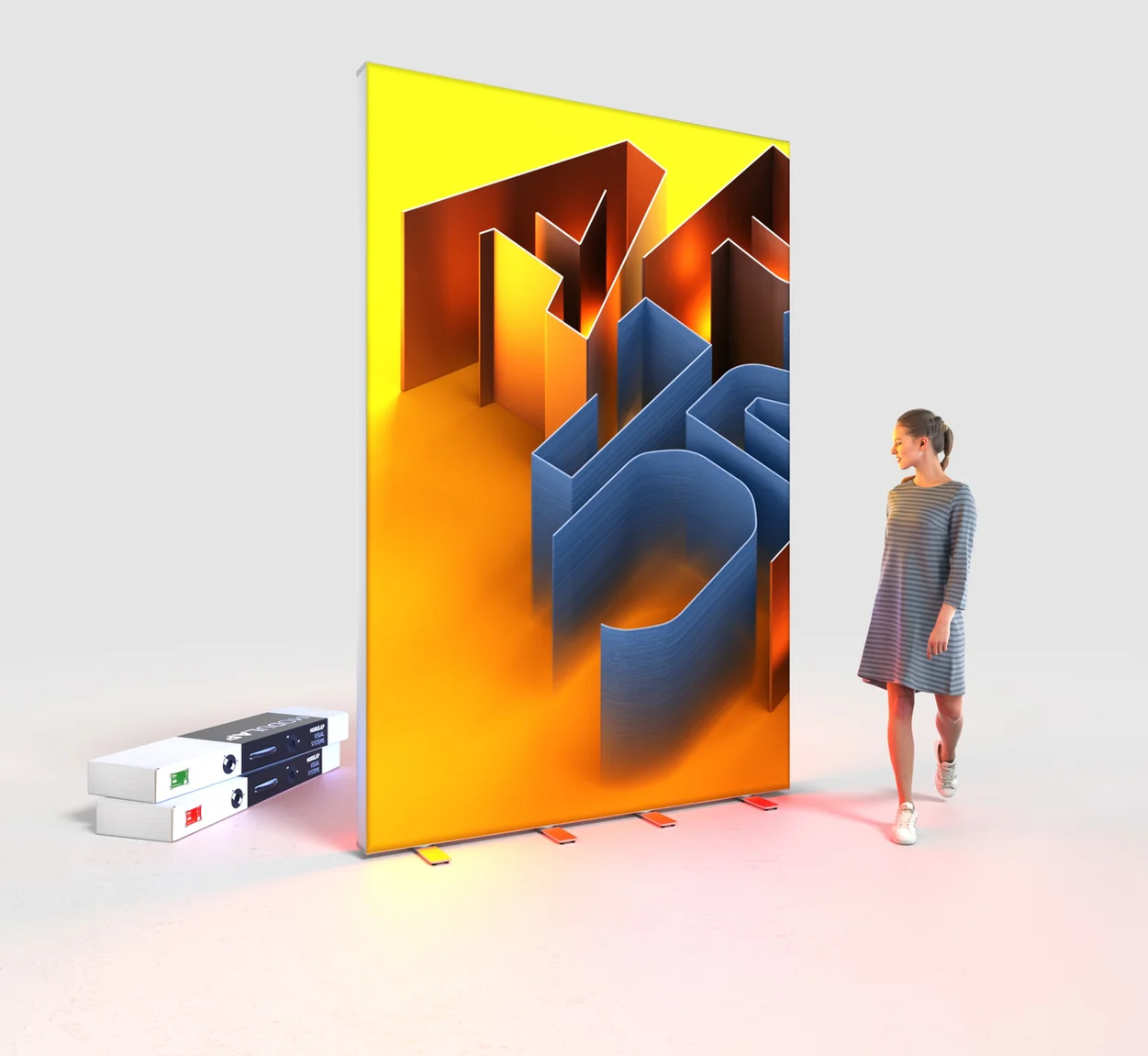 LED Lightbox - AP120 - MODULAP ONE Next - mit Nut - Systembreite 200 cm