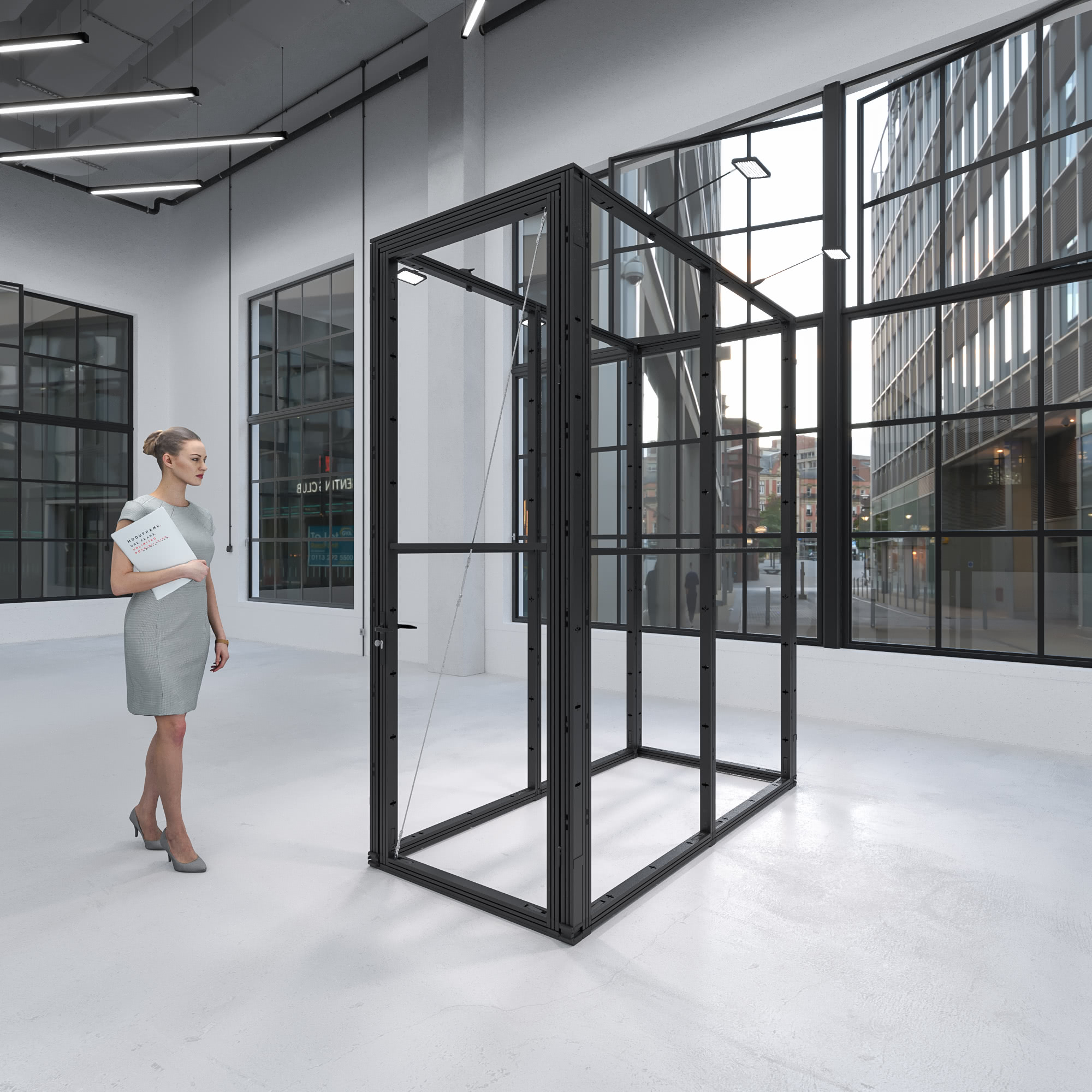 Messewand Moduframe Kabine B 100 x H 250 x T 200 cm