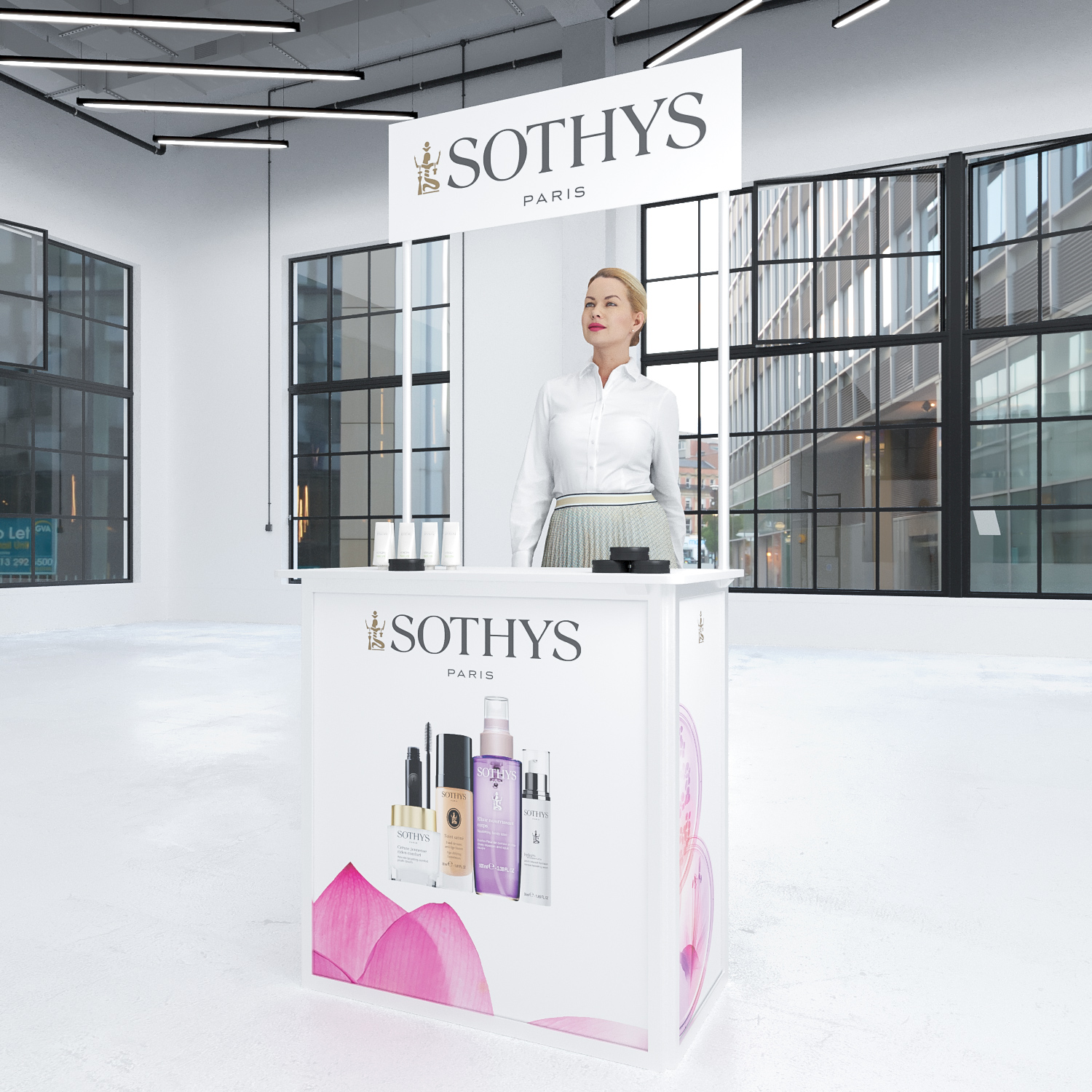 Promotiontheke gerade  mit Topschild