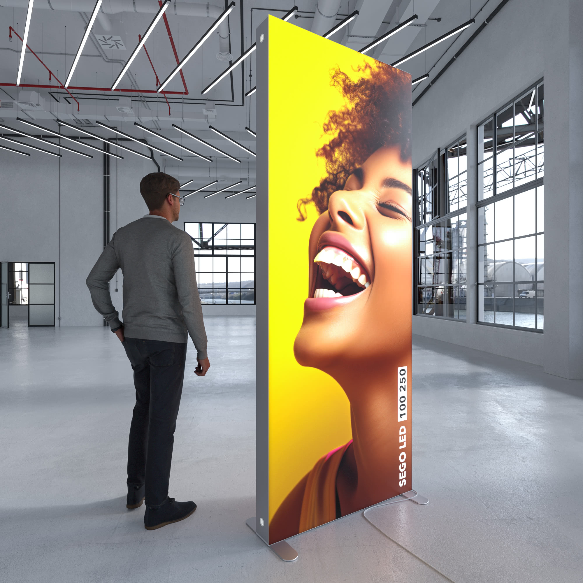 LED Messewand Highlight SEGO – B 100 x H 250 cm