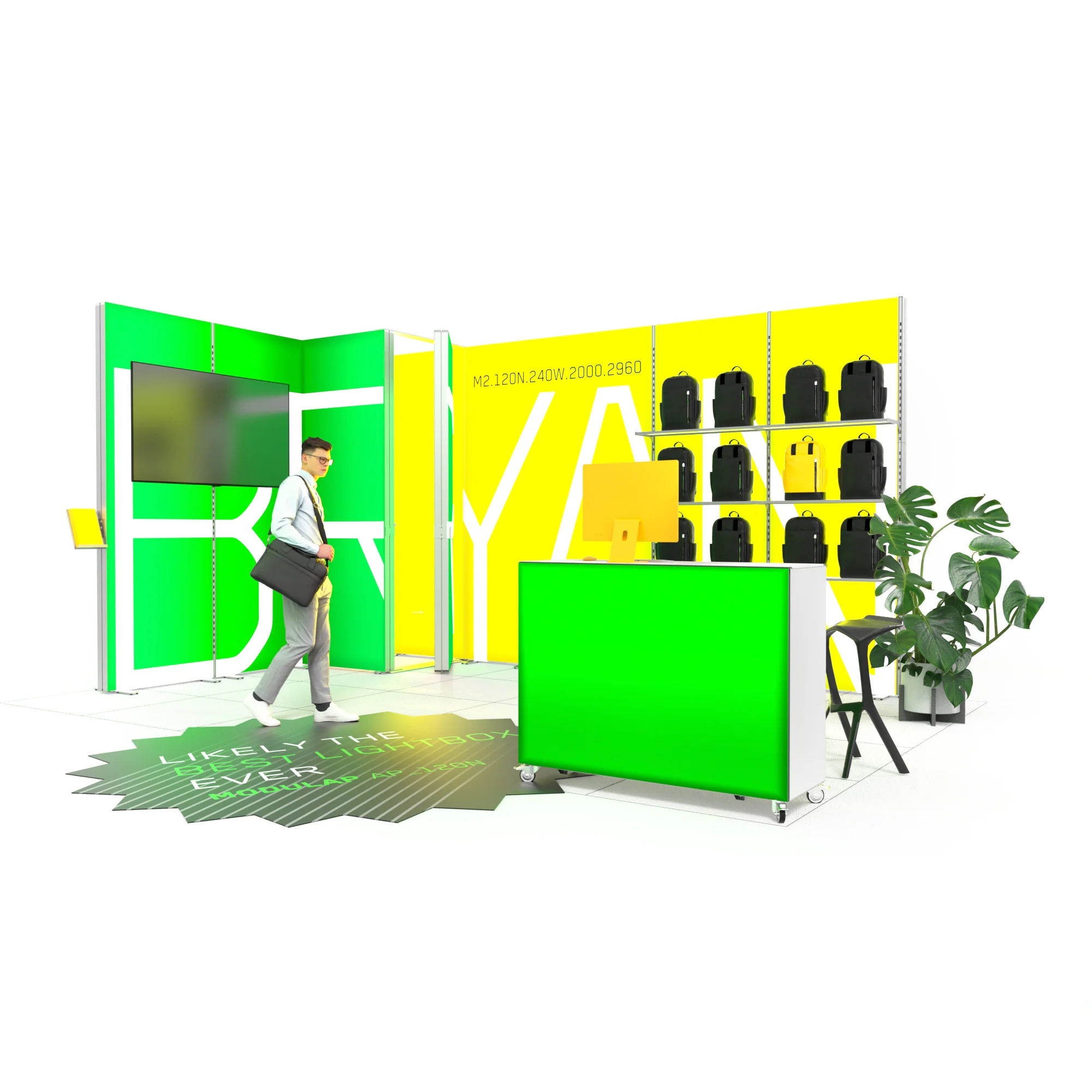 Mobiler Messestand LED - Set Bryan - MODULAP NEXT AP120N