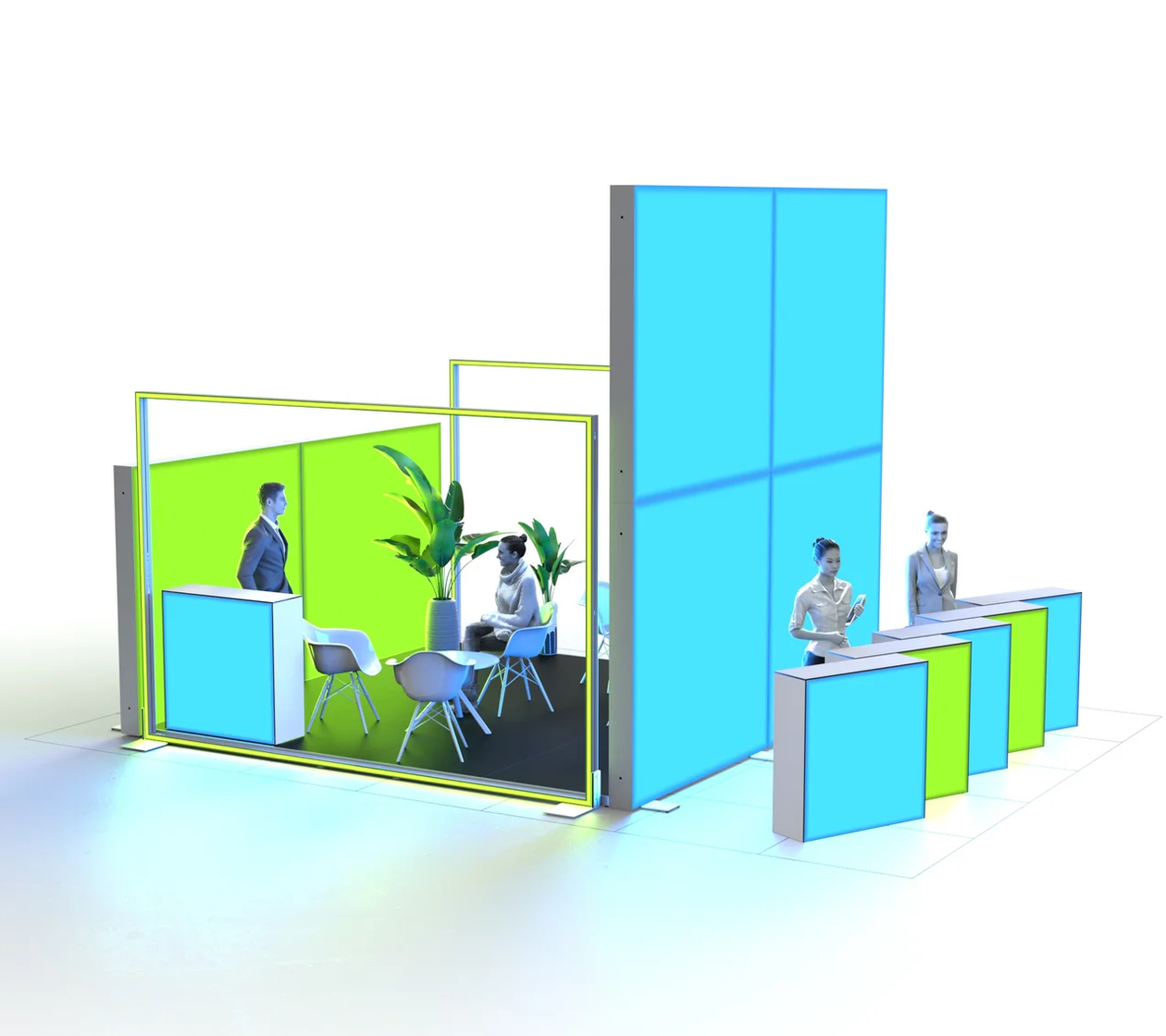 Mobiler Messestand LED - Set Malia - MODULAP BIG ONE