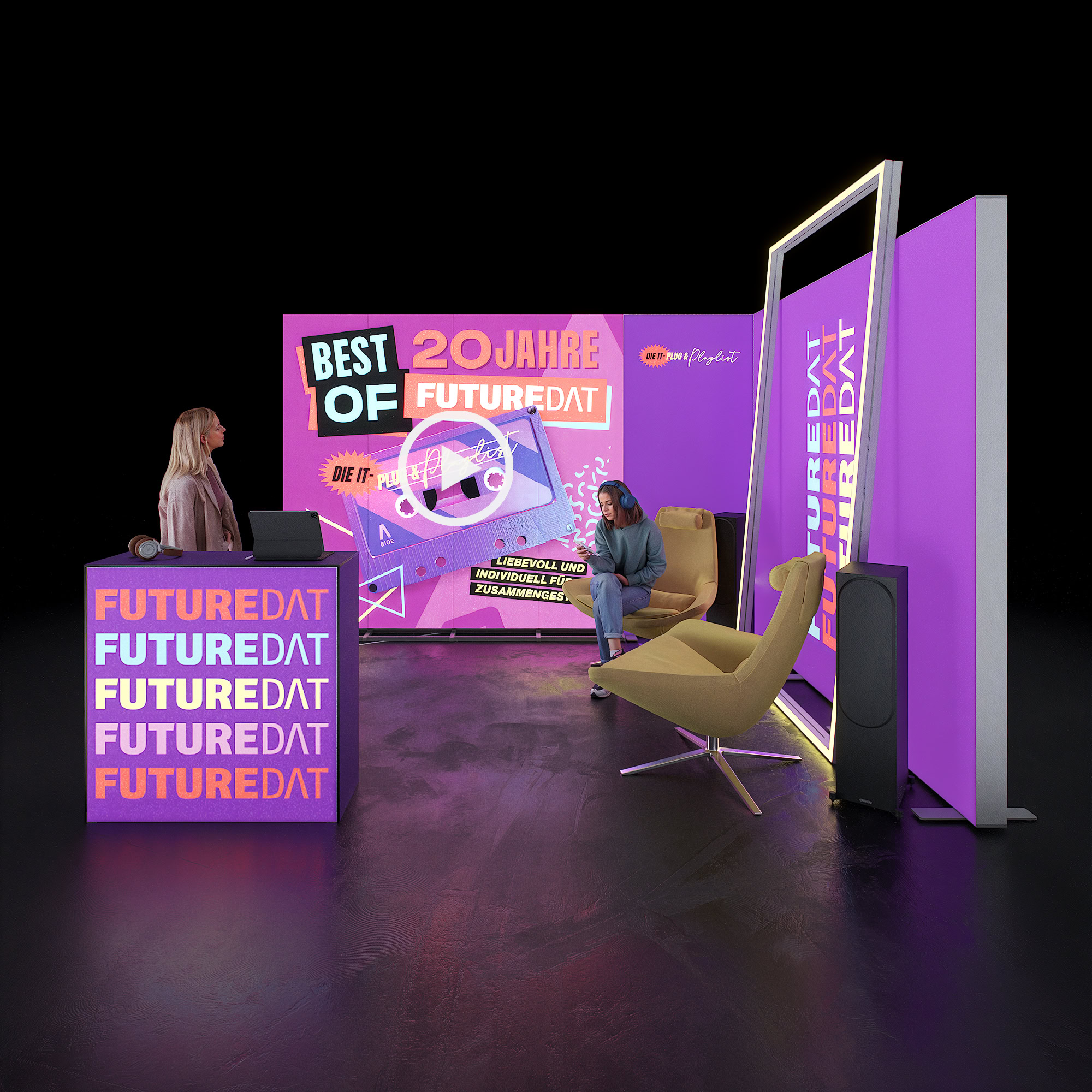 Mobiler Messestand LED - inkl. Videowall - SET 09