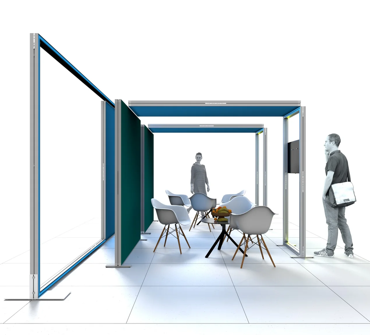 Mobiler Messestand LED - Set Lara - MODULAP ONE