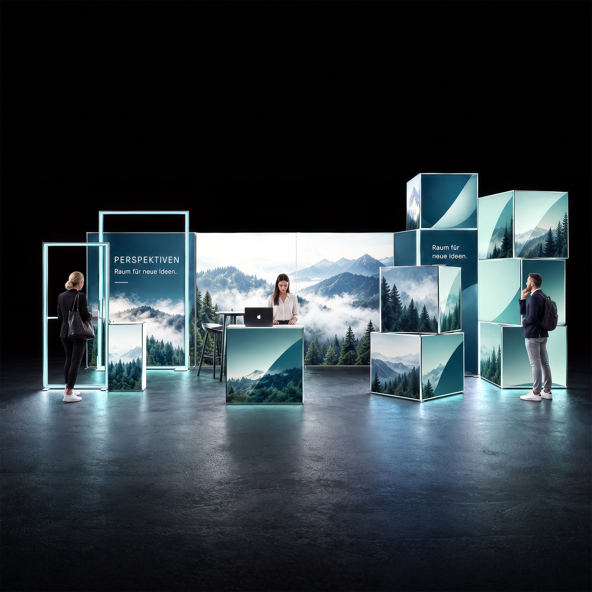 Mobiler Messestand LED - Set Xenia - MODULAP ONE