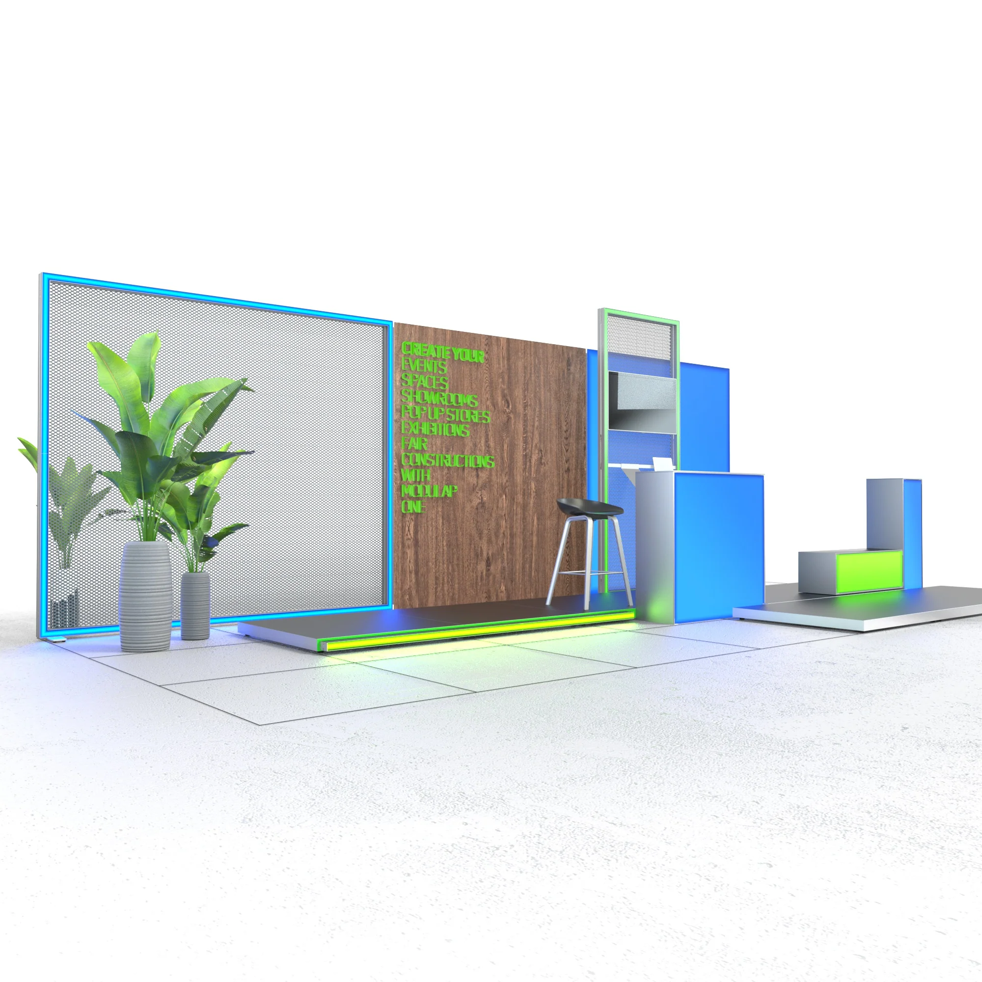 LED Messestand - Set Tina- MODULAP ONE