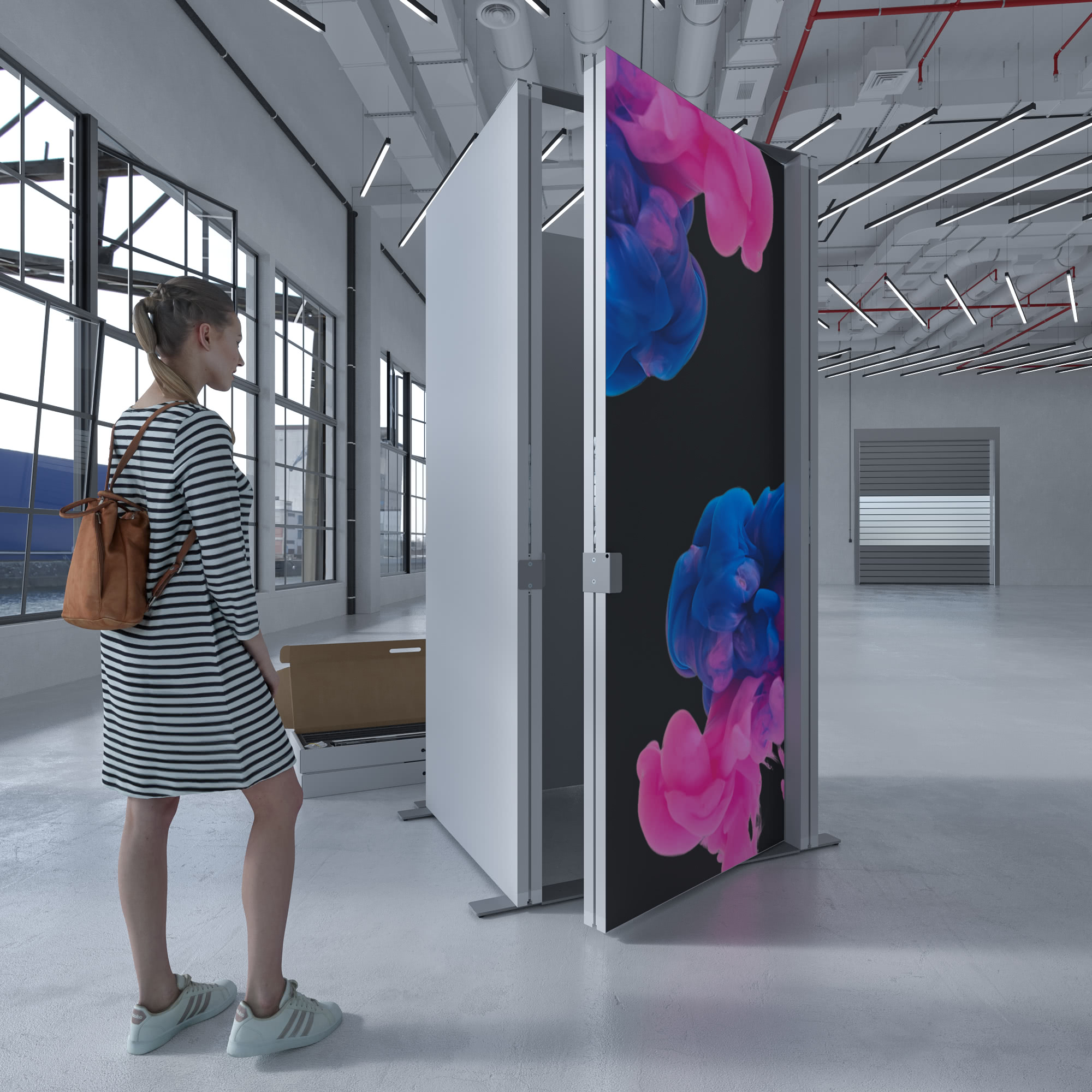 Tür für Texframe / LED Kabine - B 98 x H 244 cm - MODULAP ONE