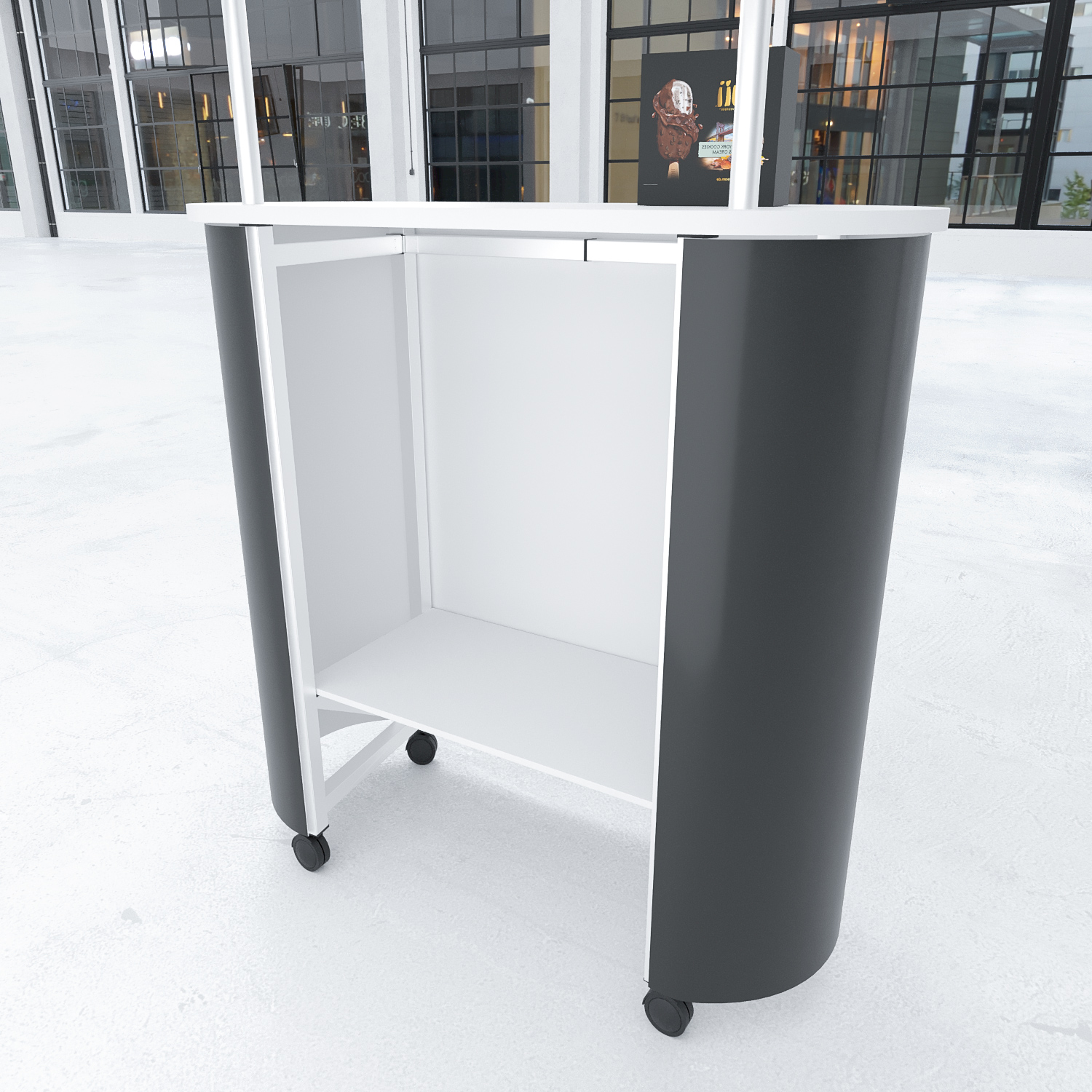 Promotiontheke Oval Mini mit Topschild