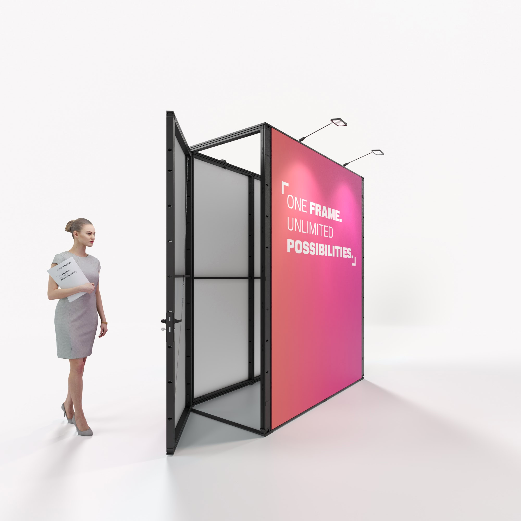 Messewand Moduframe Kabine B 100 x H 250 x T 200 cm