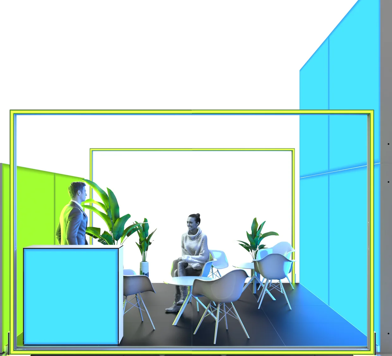 Mobiler Messestand LED - Set Malia - MODULAP BIG ONE