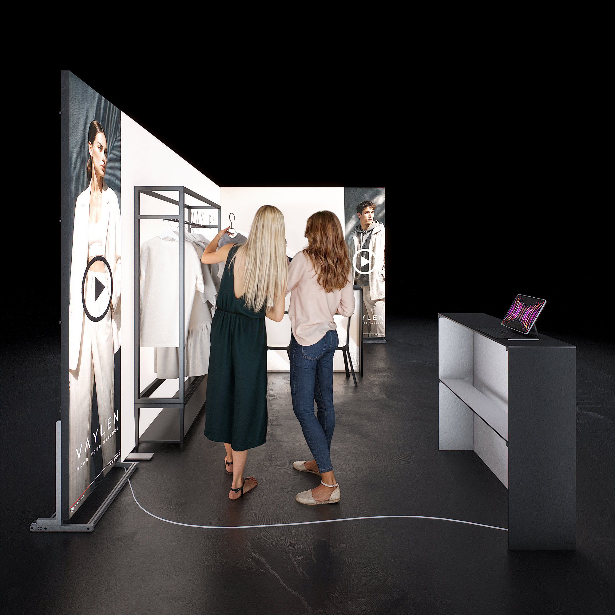 Mobiler Messestand LED - inkl. Videowall - SET 02