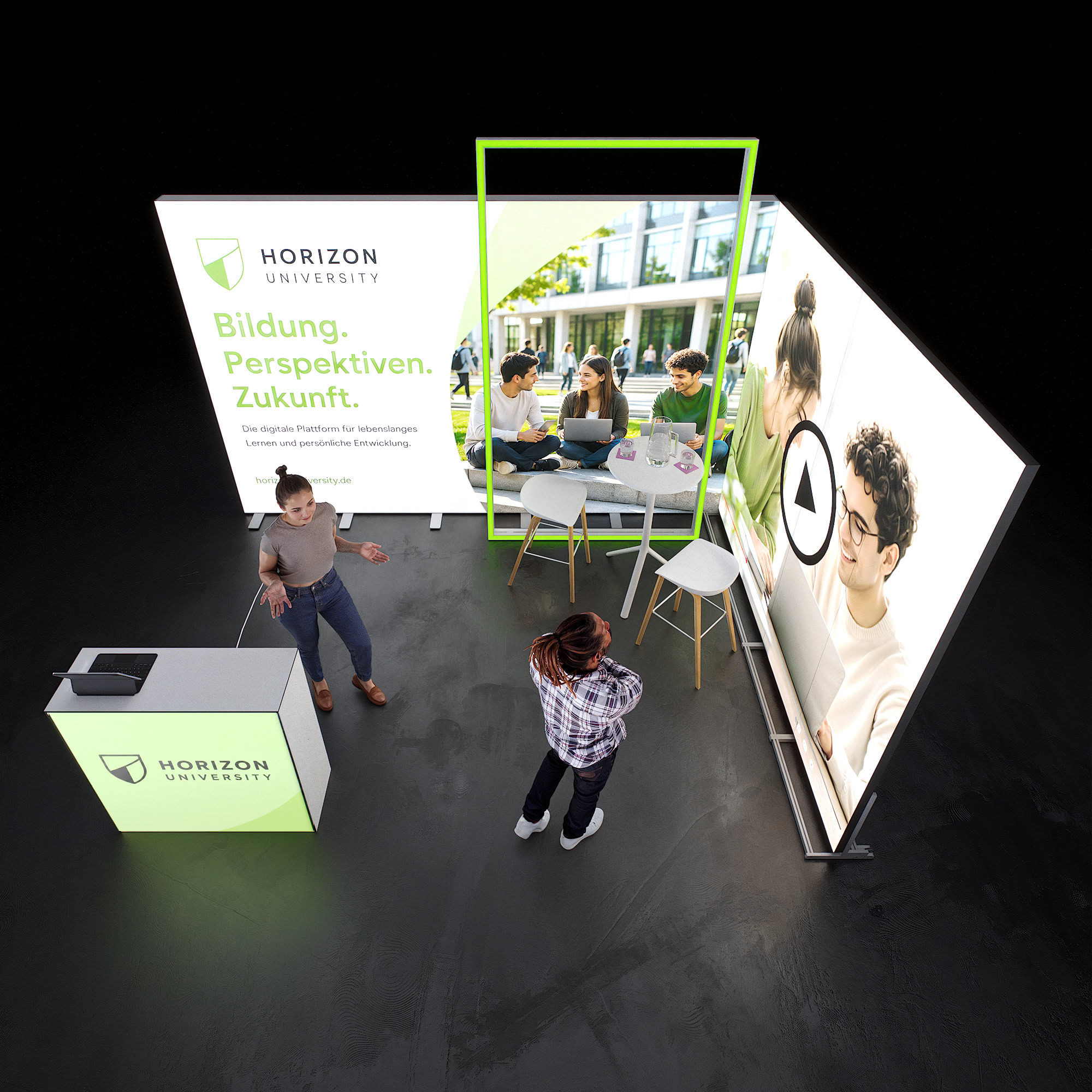Mobiler Messestand LED - inkl. Videowall - SET 01