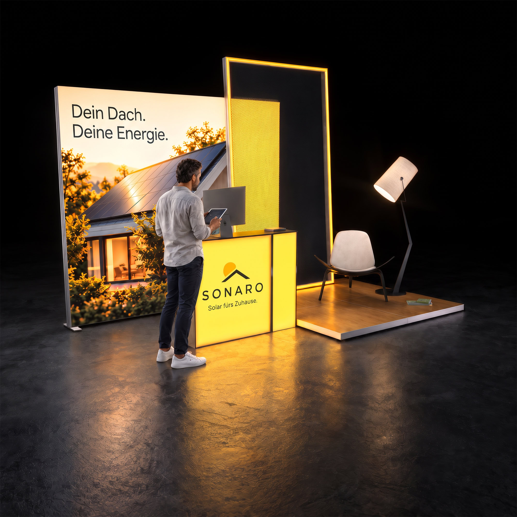 Mobiler Messestand LED - Set Ebby - MODULAP ONE