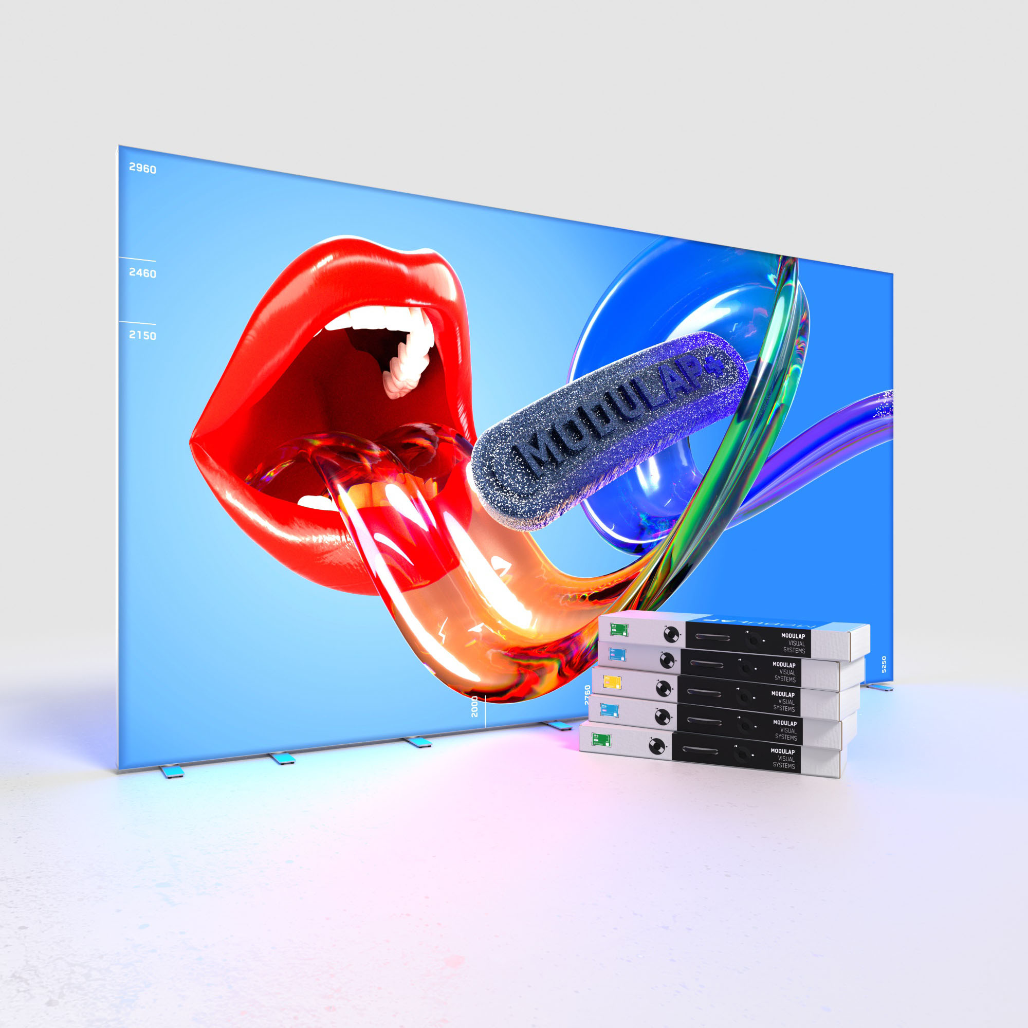 LED Lightbox - AP120 - MODULAP ONE Next - Systembreite 500 - 575 cm