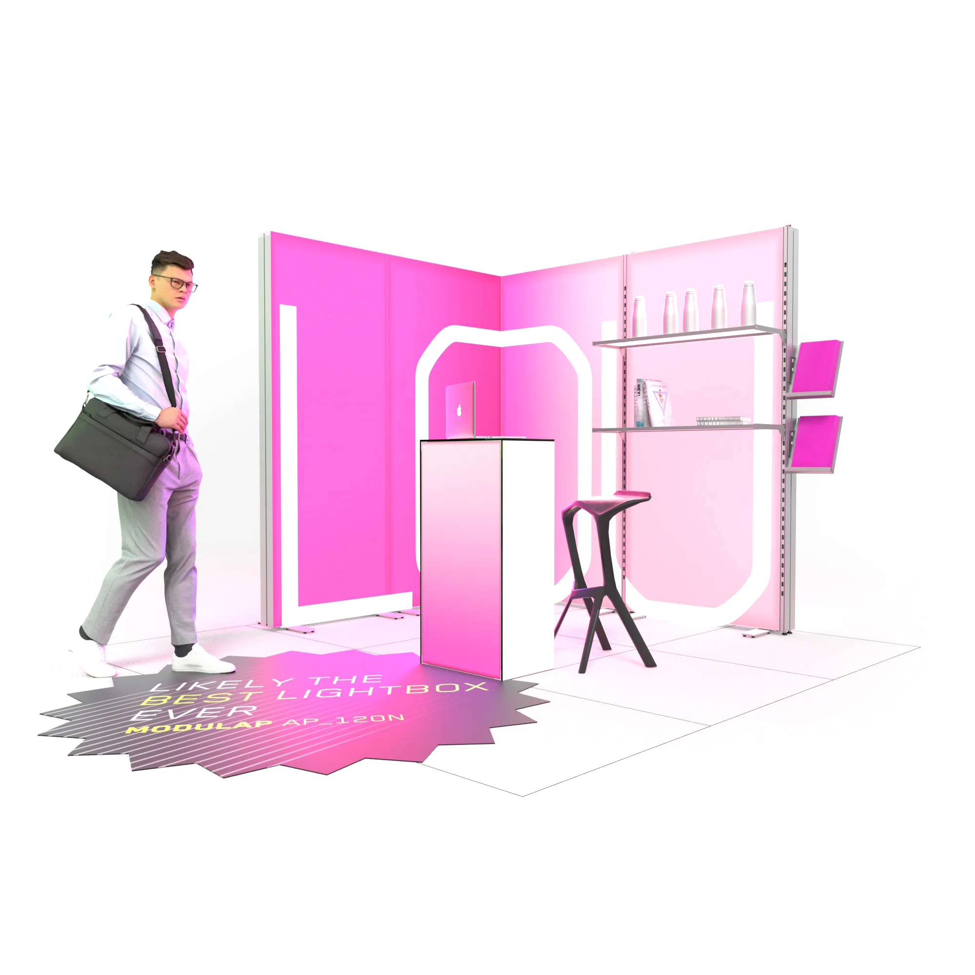 Mobiler Messestand LED - Set Lou - MODULAP NEXT AP120N