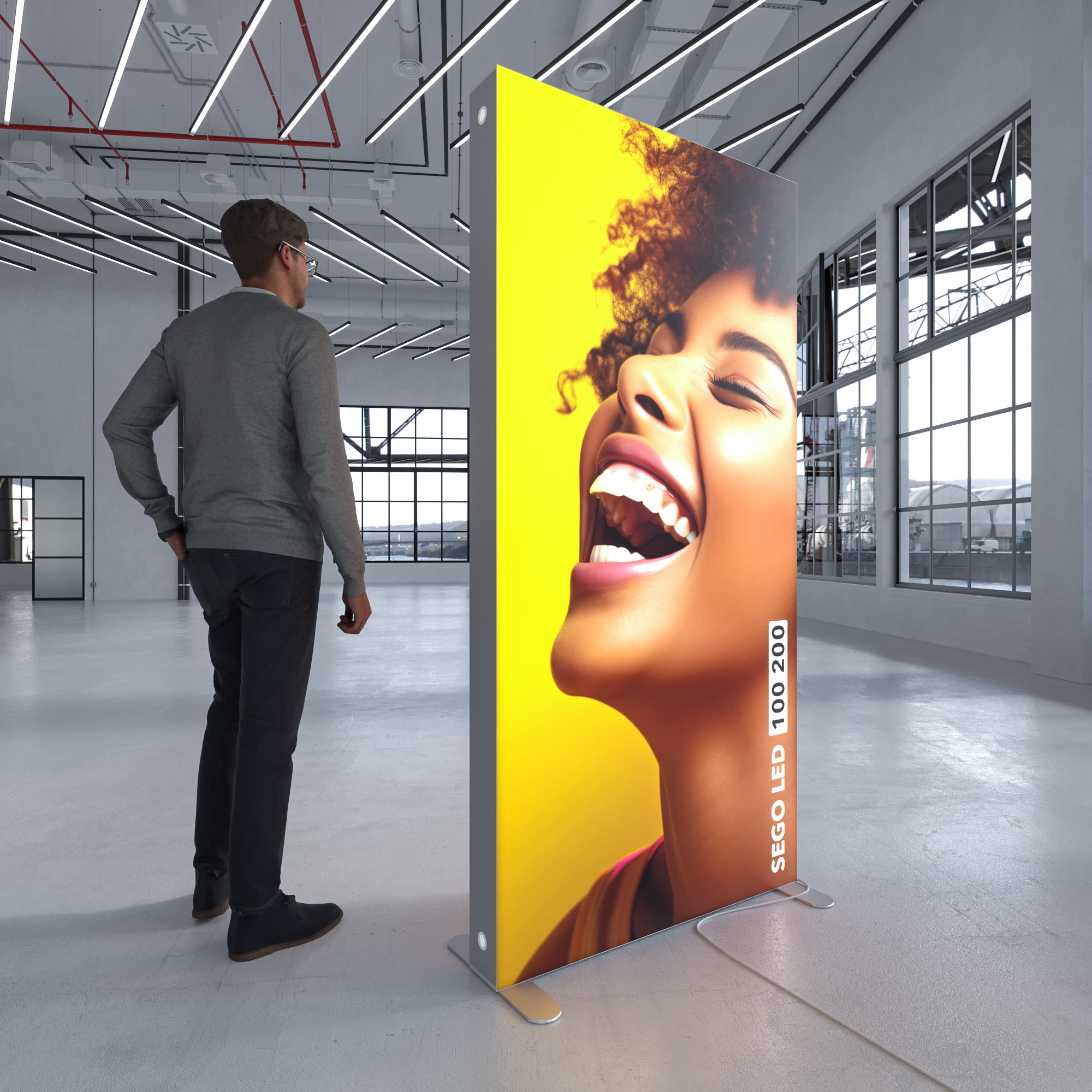 LED Messewand Highlight SEGO - B 100 x H 200 cm