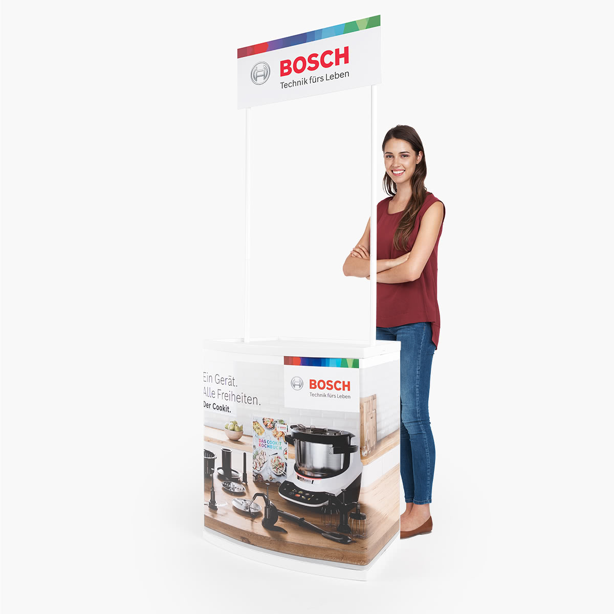 Promotionstand Kunststofftheke Budget