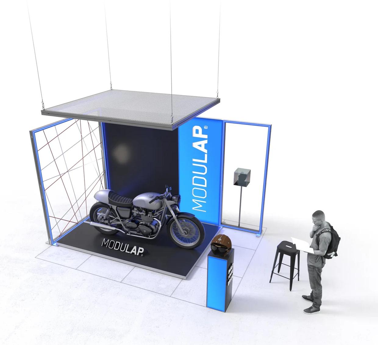 Mobiler Messestand LED - Set Emin- MODULAP ONE