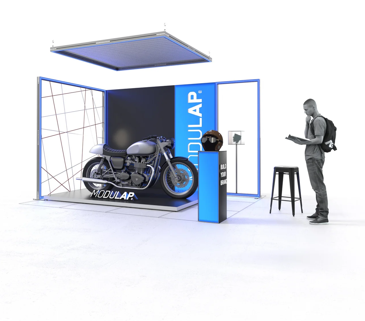 Mobiler Messestand LED - Set Emin- MODULAP ONE
